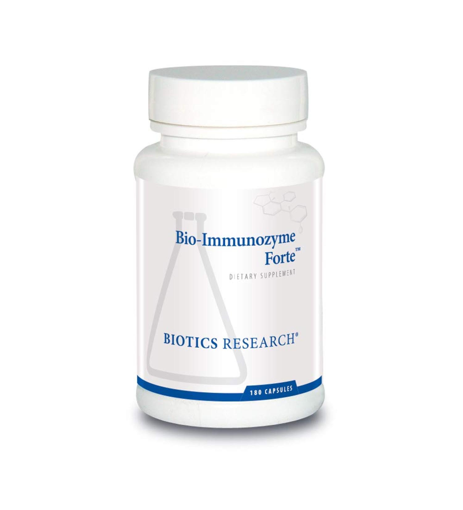 BIOTICS RESEARCH Bio Immunozyme Forte Multivitamin Echinacea Cayenne Pepper Lactobacillus acidophilus Botanicals Probiotics Amino Acids Organs/Glandulars for Immune System Health 180 Capsules 180 Count (Pack of 1) - Buy Online on GoSupps.com