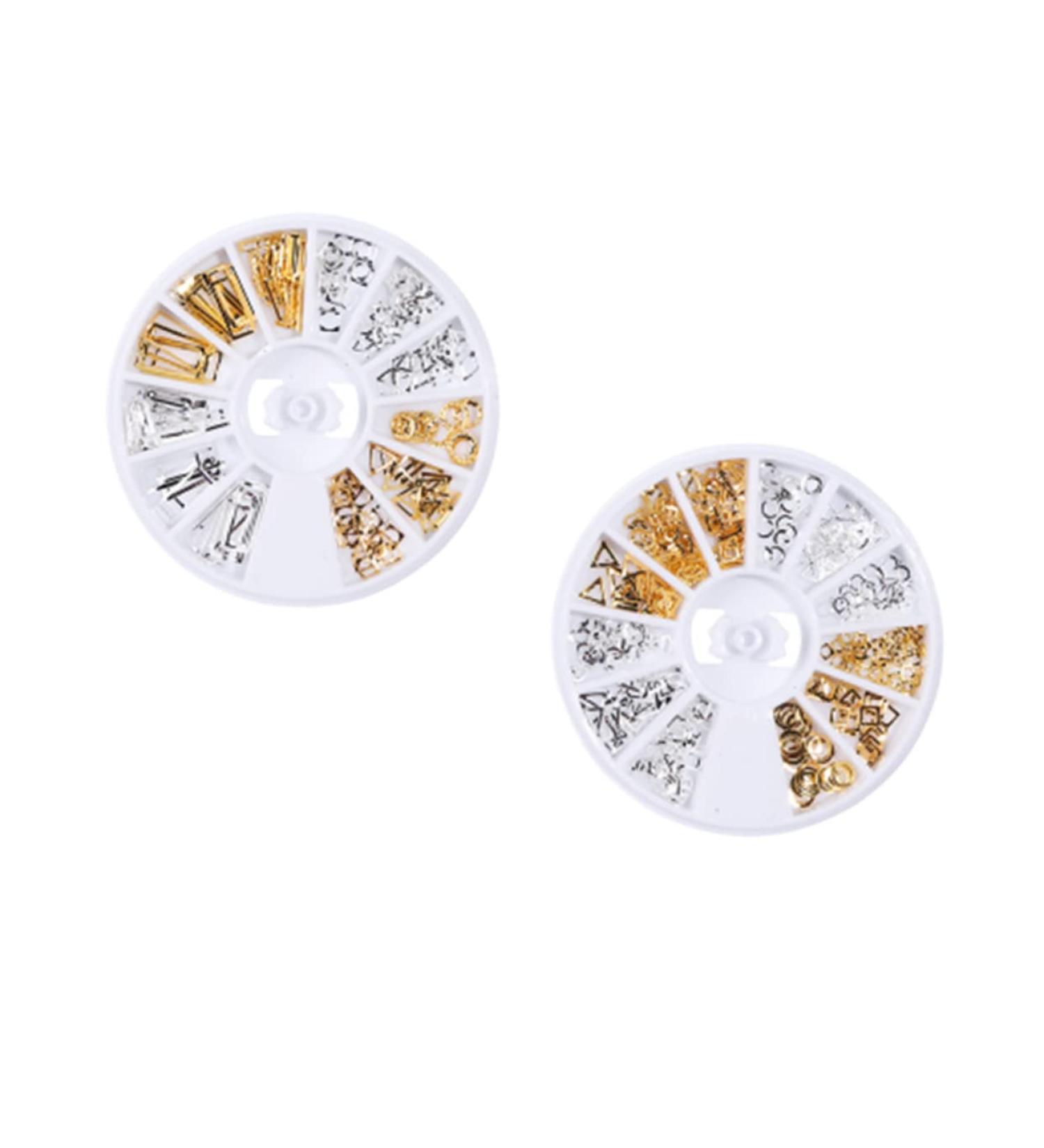 Ipetboom 2 Boxes Nail Accessories Nail Jewelry Nails Decoration Metal Rivet Metal Decor Nail Art Decoration Nail Decorations for Nail Art Nail Rhinestone Gold Trim Assorted 3d Gem - Buy Online on GoSupps.com