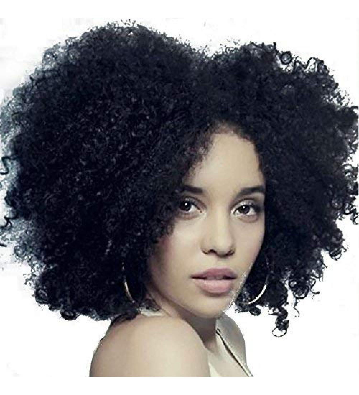 Clocolor women African wig black short lure approx. 35cm wavy long wig wig with pony natural synthetic heat -resistant art hair party theater everyday life