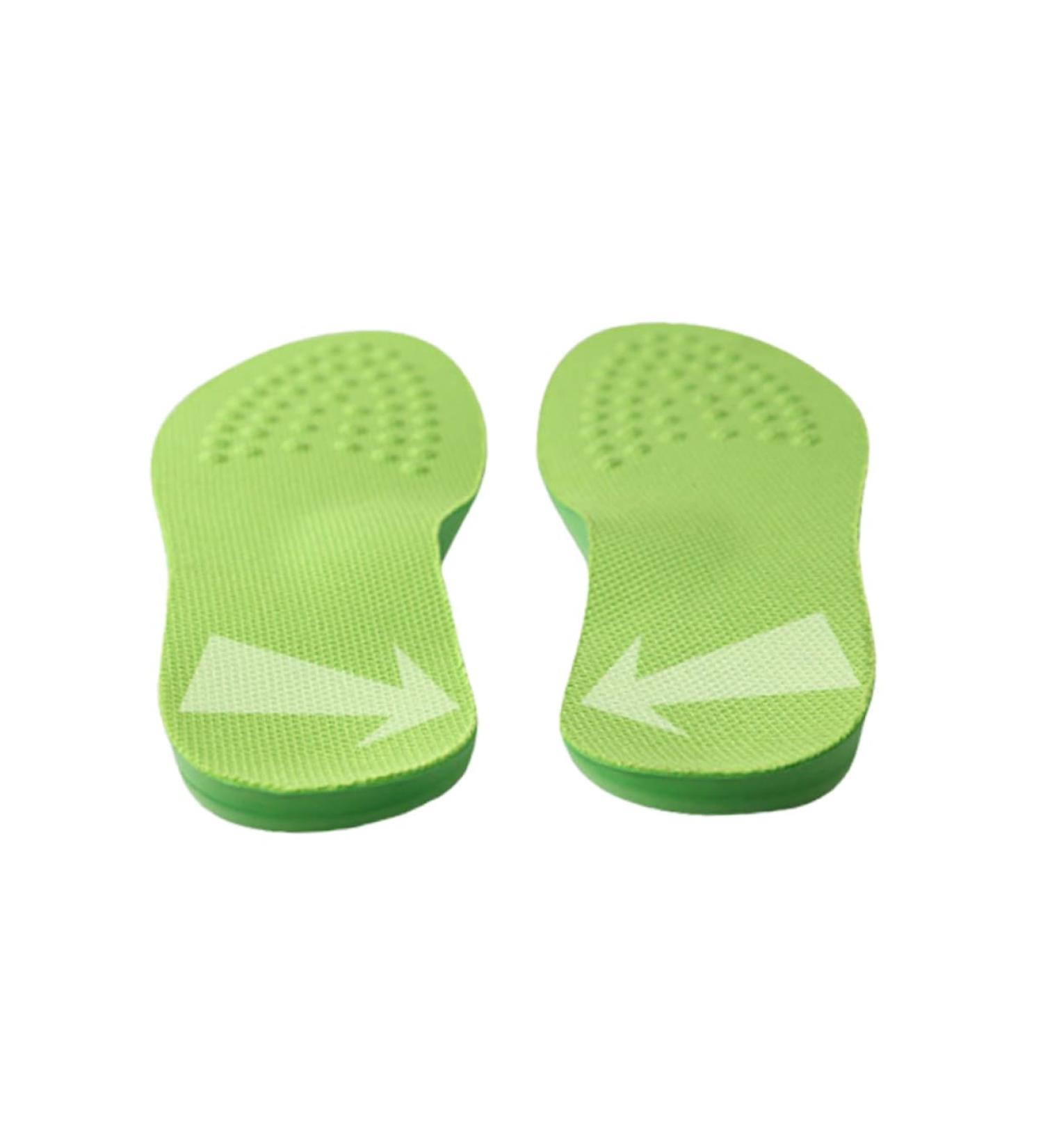Reflexology Shoe Pads for Women & Men - Sports Correction Insoles for Foot Pain Relief & Arch Support | O Leg & Strephexopodia Fix | 22x7.5cm Green - Buy Online on GoSupps.com