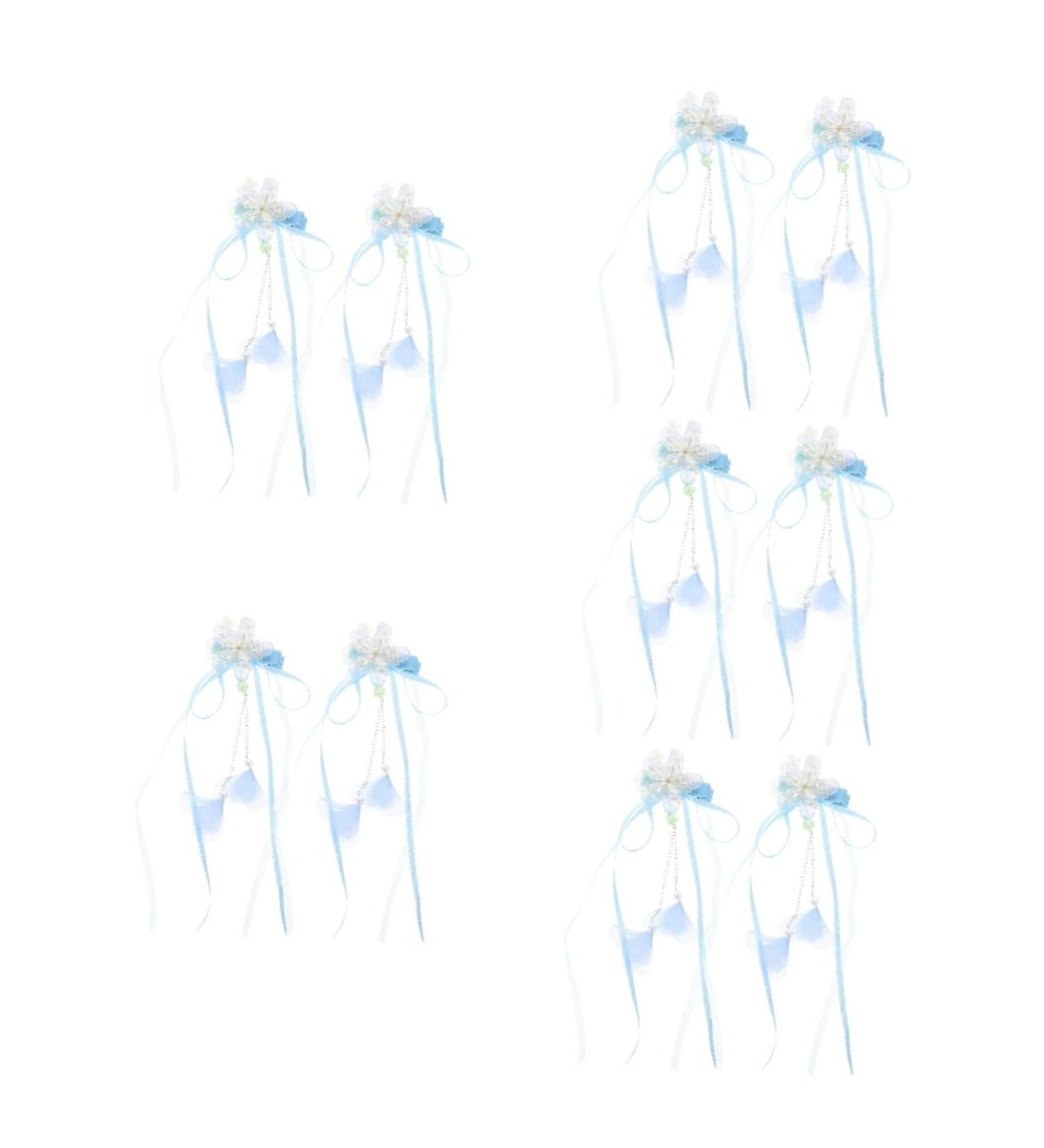 Beaupretty 5 Pairs tassel flower hair clip hair accessories for kids flower headpiece kids hair accessories flower hair accessories blue hair accessories hair clips big flower hairpin child - Buy Online on GoSupps.com