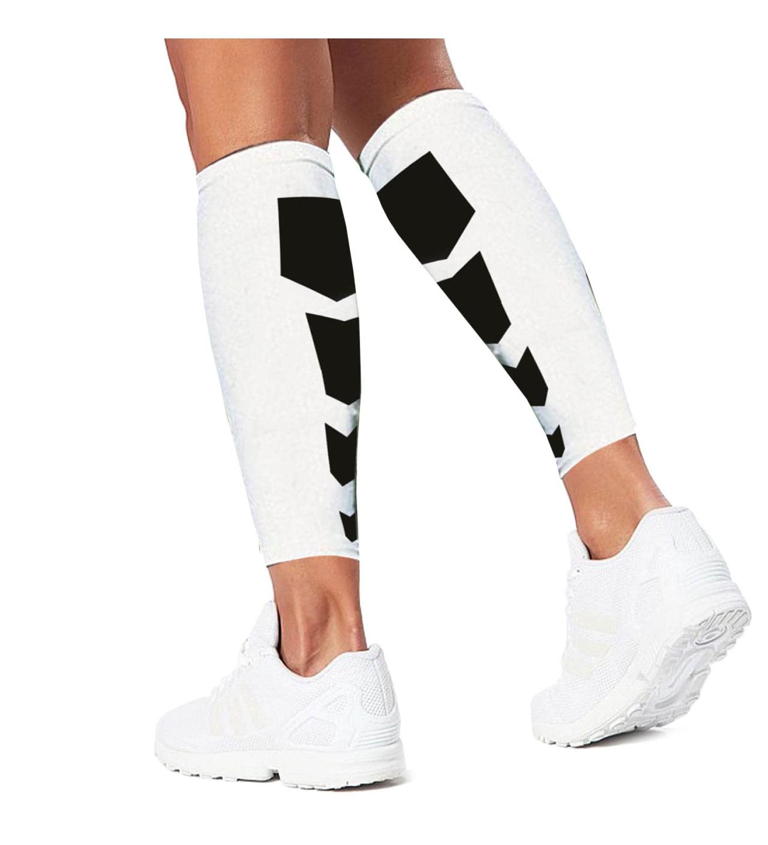 Gemx Calf Compression Sleeves for Shin Splint Support - 1 Pair, M (Calf Power) White - Buy Online on GoSupps.com