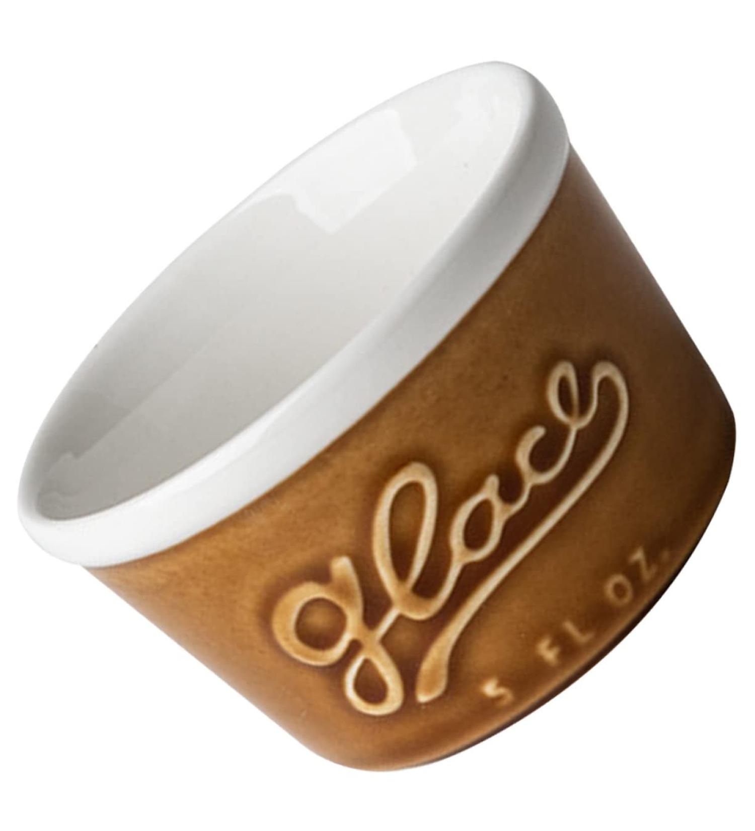 Zerodeko Salad Bowl Kitchen Rice Bowl Round Cake Stand Ice Cream Cup Oatmeal Bowl Ceramic Bowl Fruit Cake Cup 8.5x8.5cm Chocolate - Buy Online on GoSupps.com