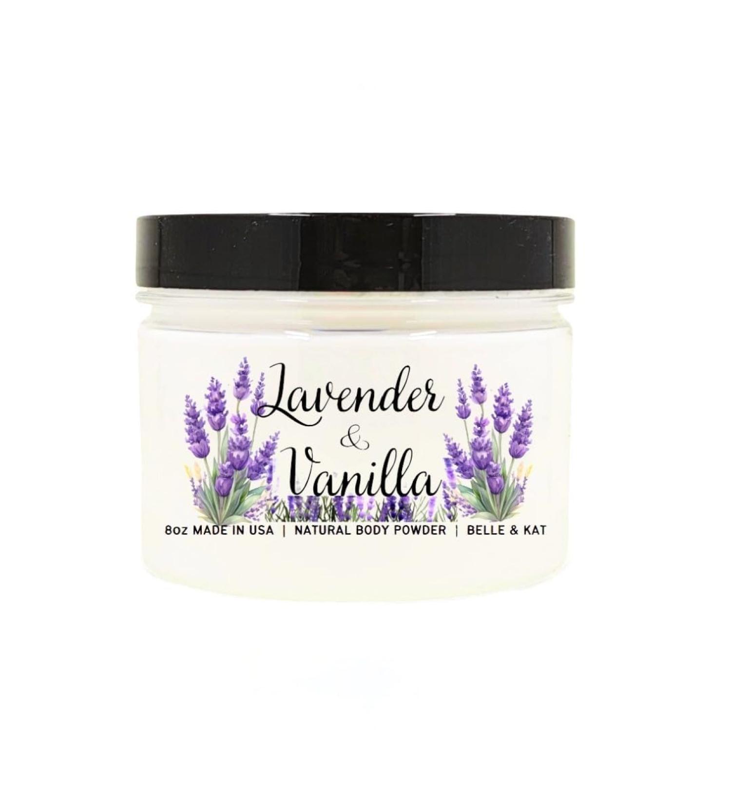 Lavender & Vanilla Scented - Body Dusting Powder for Men & Women - 8oz Container - Talc Free Lavender Vanilla - Buy Online on GoSupps.com