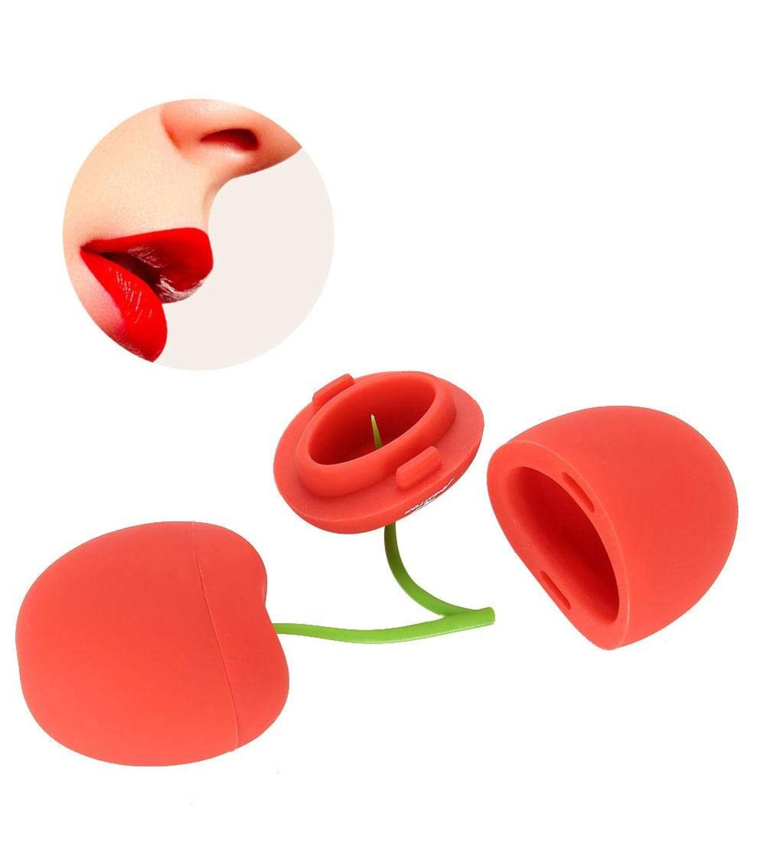 Portable Cherry-Shaped Lip Plumping Enhancer | Silicone Lip Pump Device for Quick Lip Enhancement | Beauty Tool - Buy Online on GoSupps.com