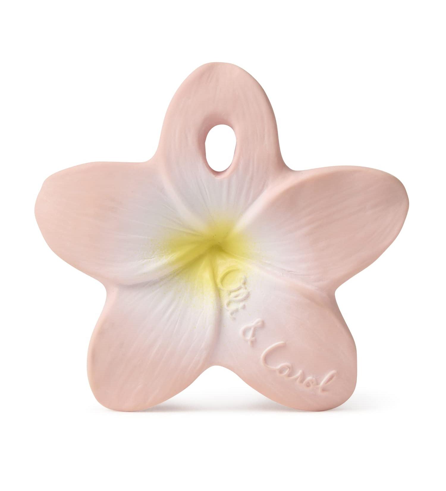 Oli & Carol Mini Teething Ring for Babies - Bella the Flower Pink | Safe & Natural | Perfect for Soothing Gums - Buy Online on GoSupps.com