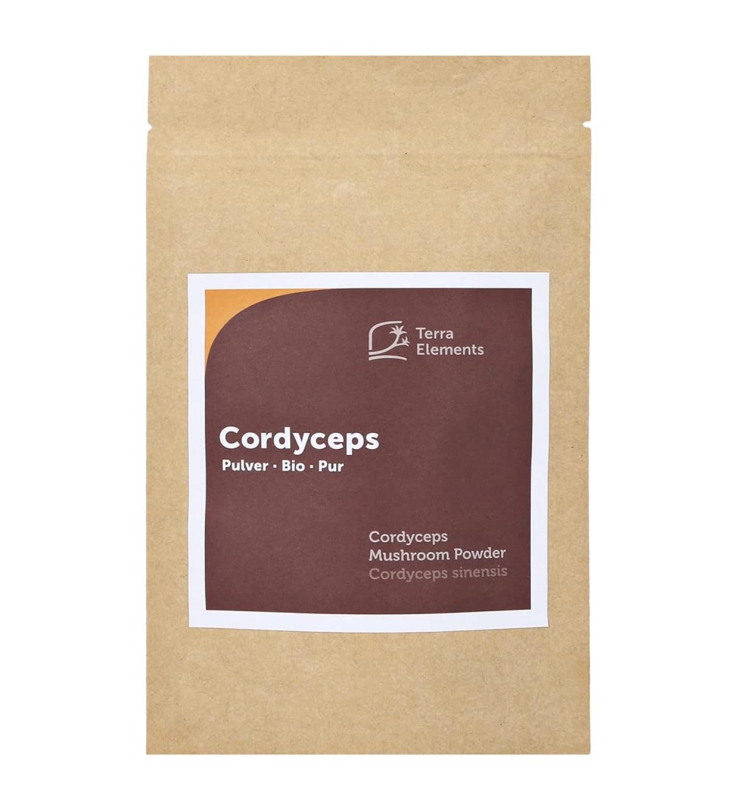 Terra Elements Cordyceps Organic Powder 100g I 100% Pure I Vegan I Raw Quality