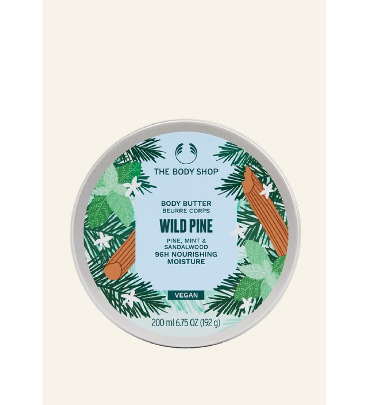 The Body Shop Wild PIne Body Butter dry Skin 96 HR Moisture Pine Sandalwood 200ml