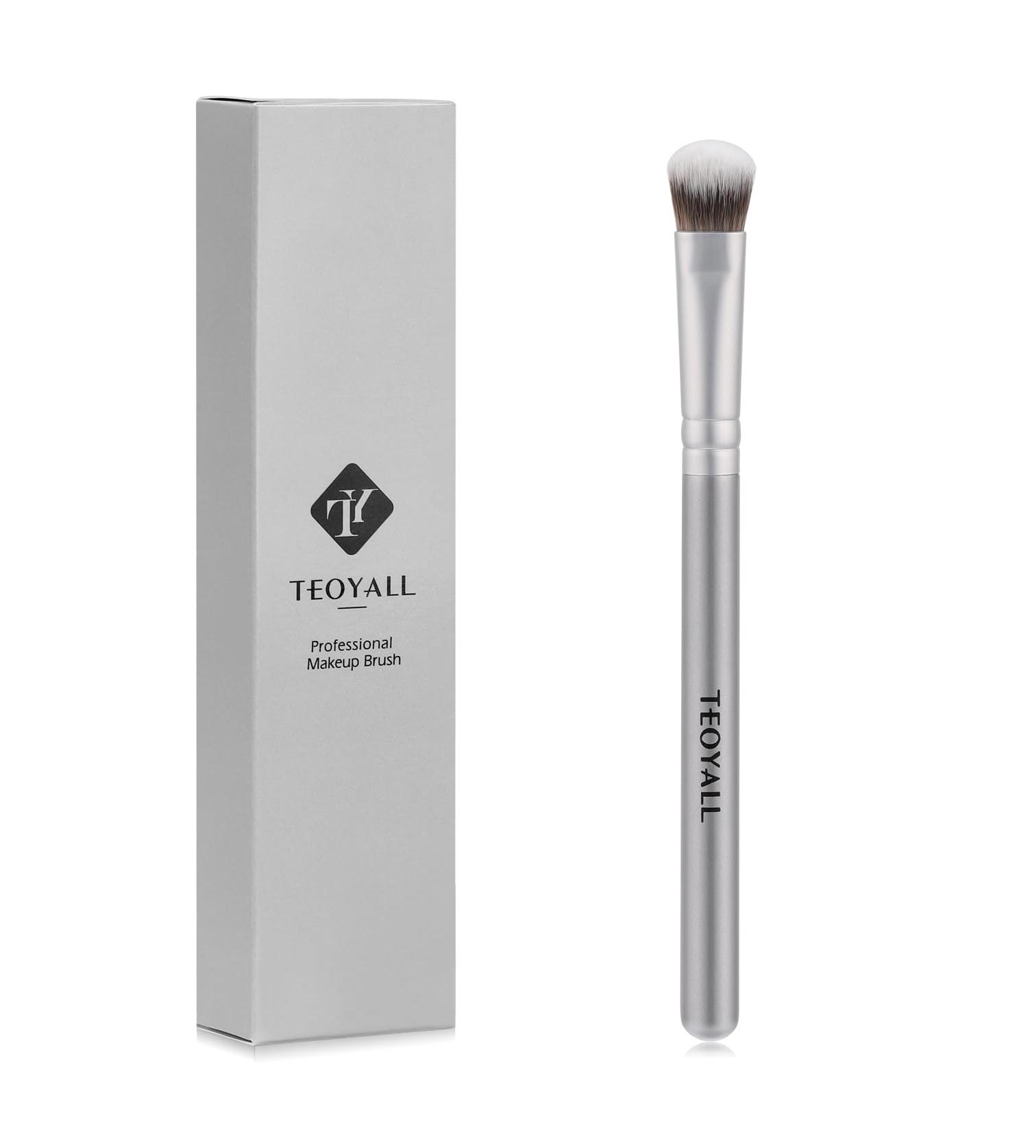 TEOYALL Under-Eye Concealer Brush - Small Flat Angled Synthetic Bristles for Flawless Coverage | Best Multitask Brush for Liquid Cream and Powder - International Shipping Available - Buy Online on GoSupps.com
