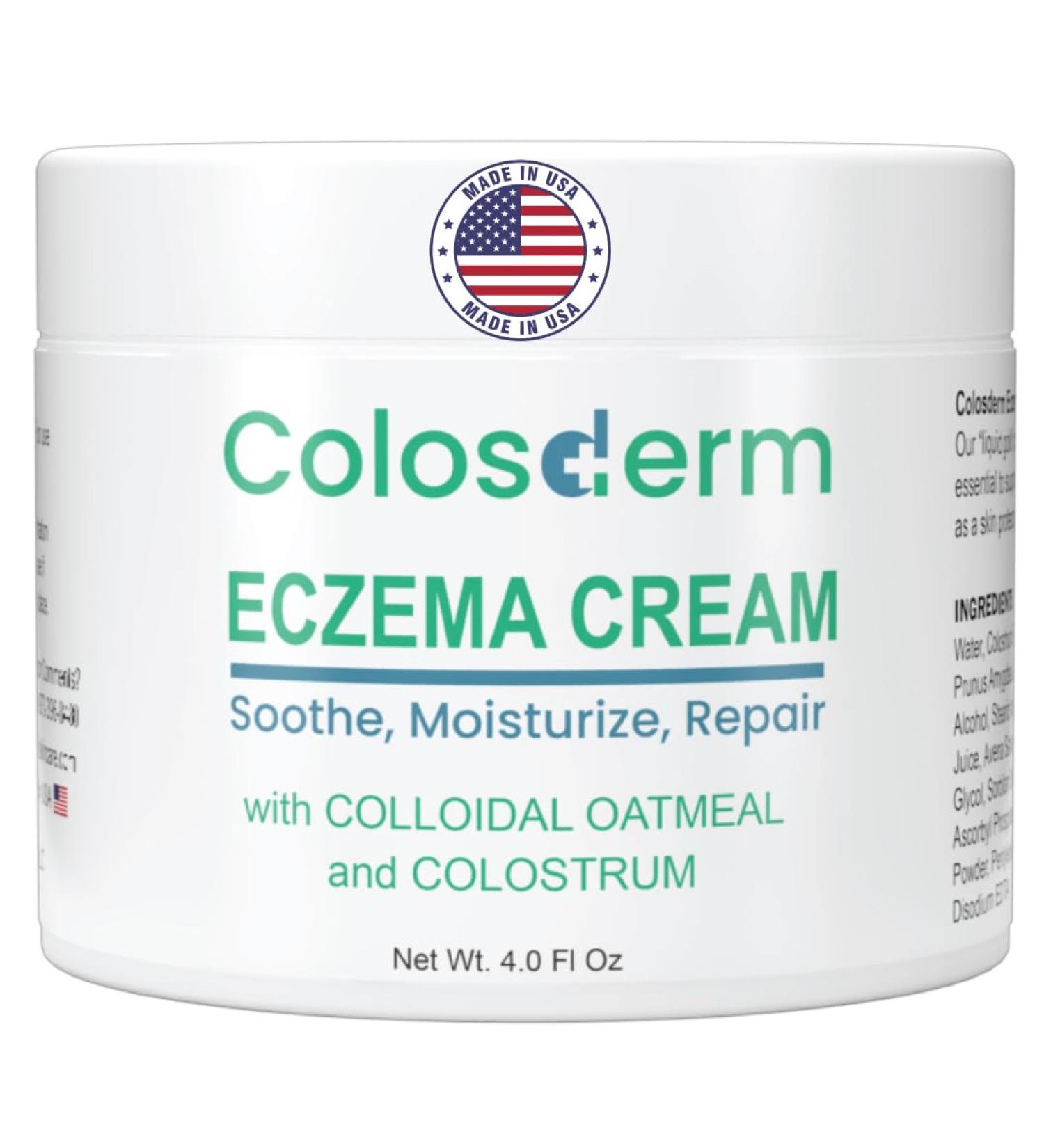 Eczema Cream for Kids & Adults Colloidal Oatmeal & Colostrum Daily Moisturizing Body Lotion for Sensitive Skin Soothing Eczema Treatment Relief for Dry & Itchy Skin Steroid- & Fragrance-Free 4 oz - Buy Online on GoSupps.com