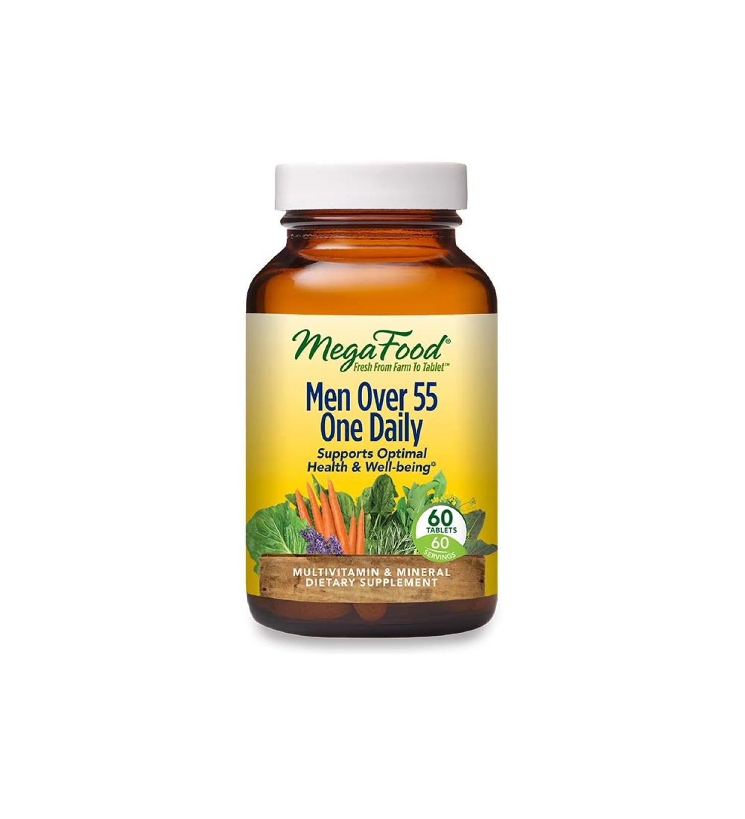 Buy MegaFood Men Over 55 One Daily - 60 Tablets | Premium Daily Multivitamin for Men's Health - Buy Online on GoSupps.com