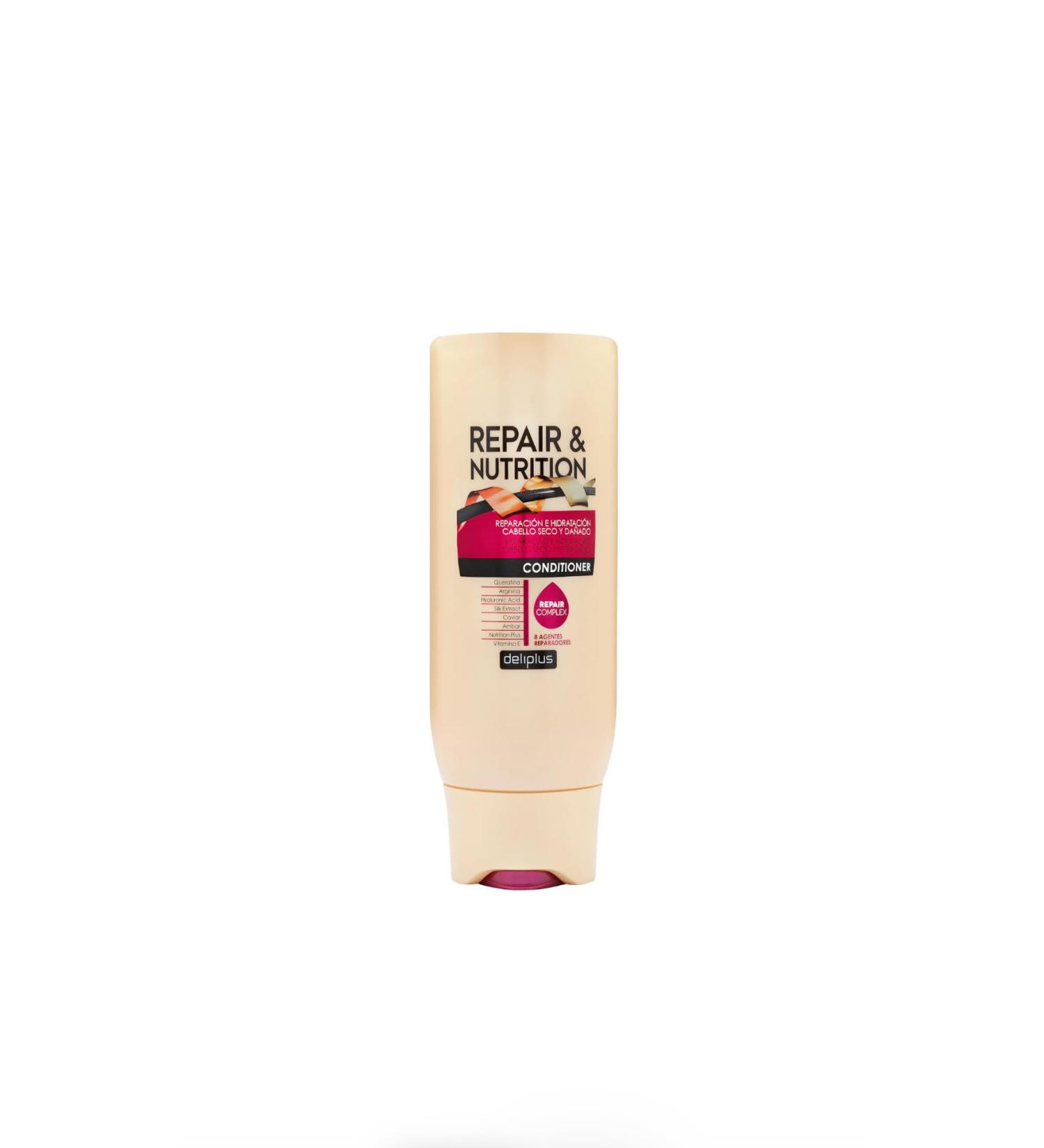 Acondicionador Repair & Nutrition cabello seco y da ado con 8 agentes reparadores 300 ml. Deliplus