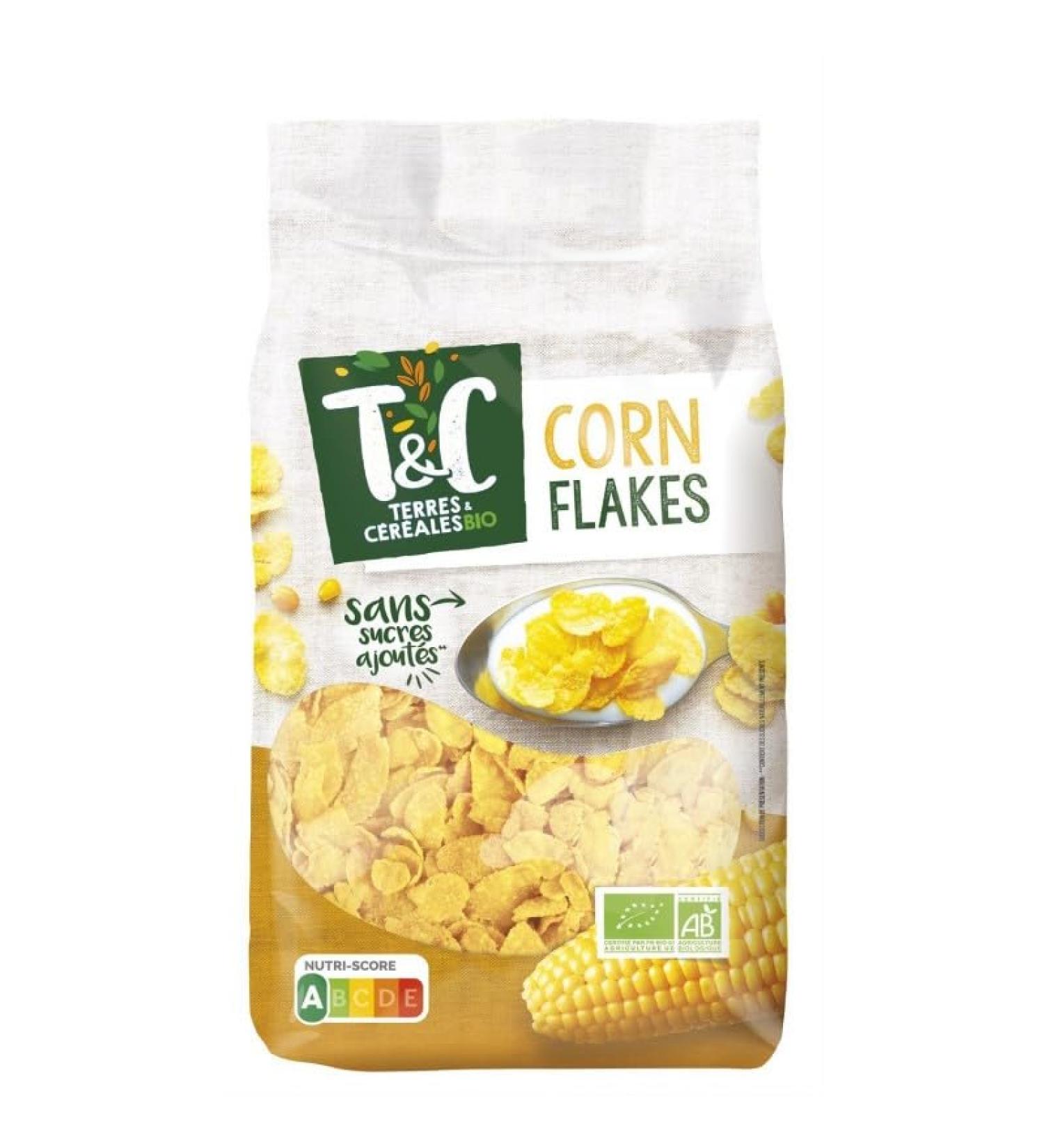 TERRES ET CEREALS | Organic Corn Flakes Without Added Sugar 450G | Pack of (2) | free delivery