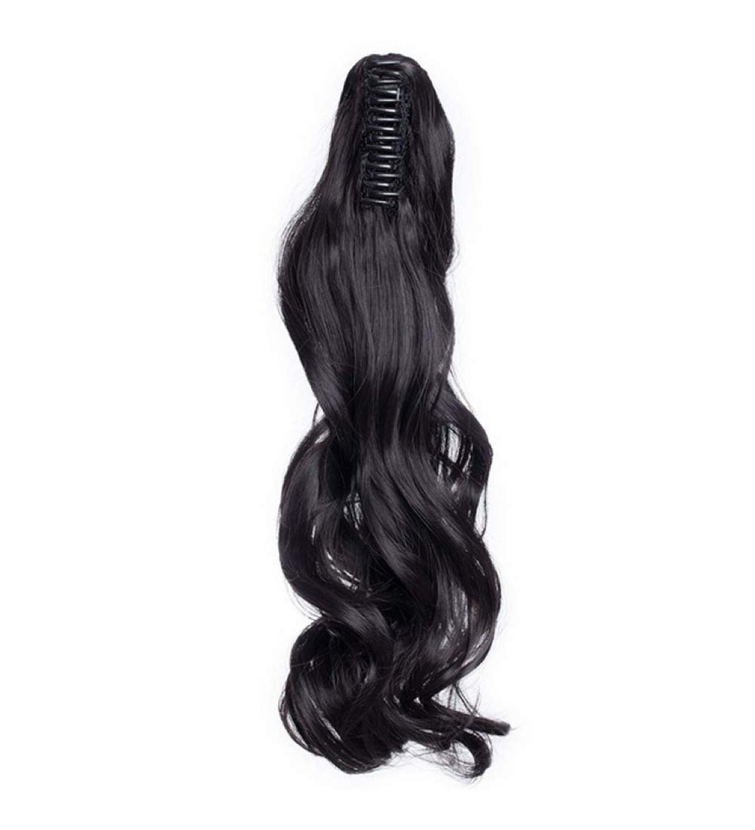 Synthetic Claw Fake Ponytail Wig - Black Brown Hair Extension | 18-26 Inch Natural Ponytail for Women - Buy Online on GoSupps.com