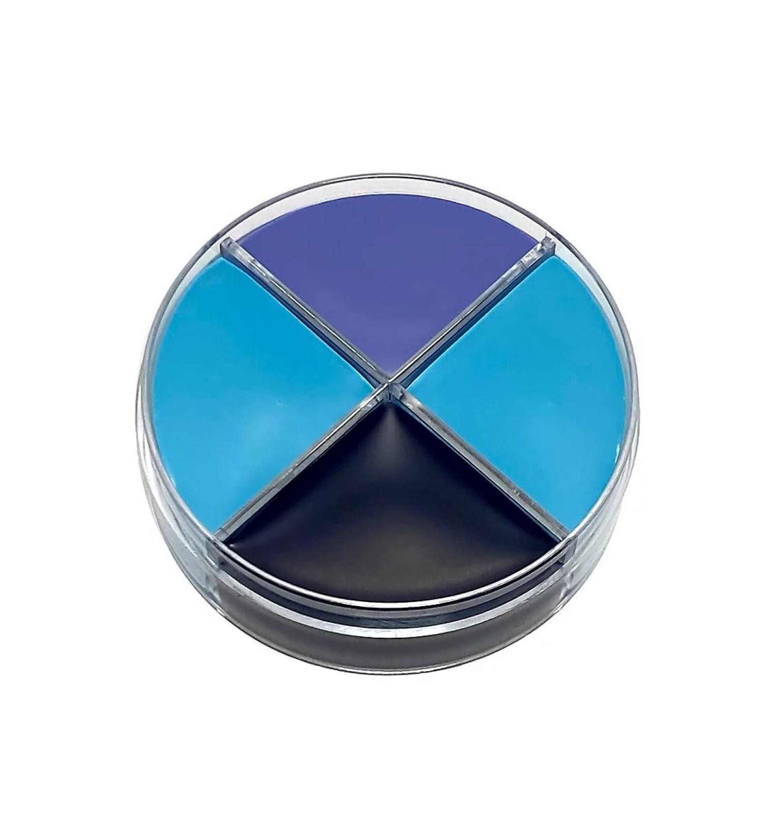 Professional theatre make-up - Ocean Blue - Make-Up Set Cream Make-Up Box 3 Colours - Halloween Carnival Theme Party