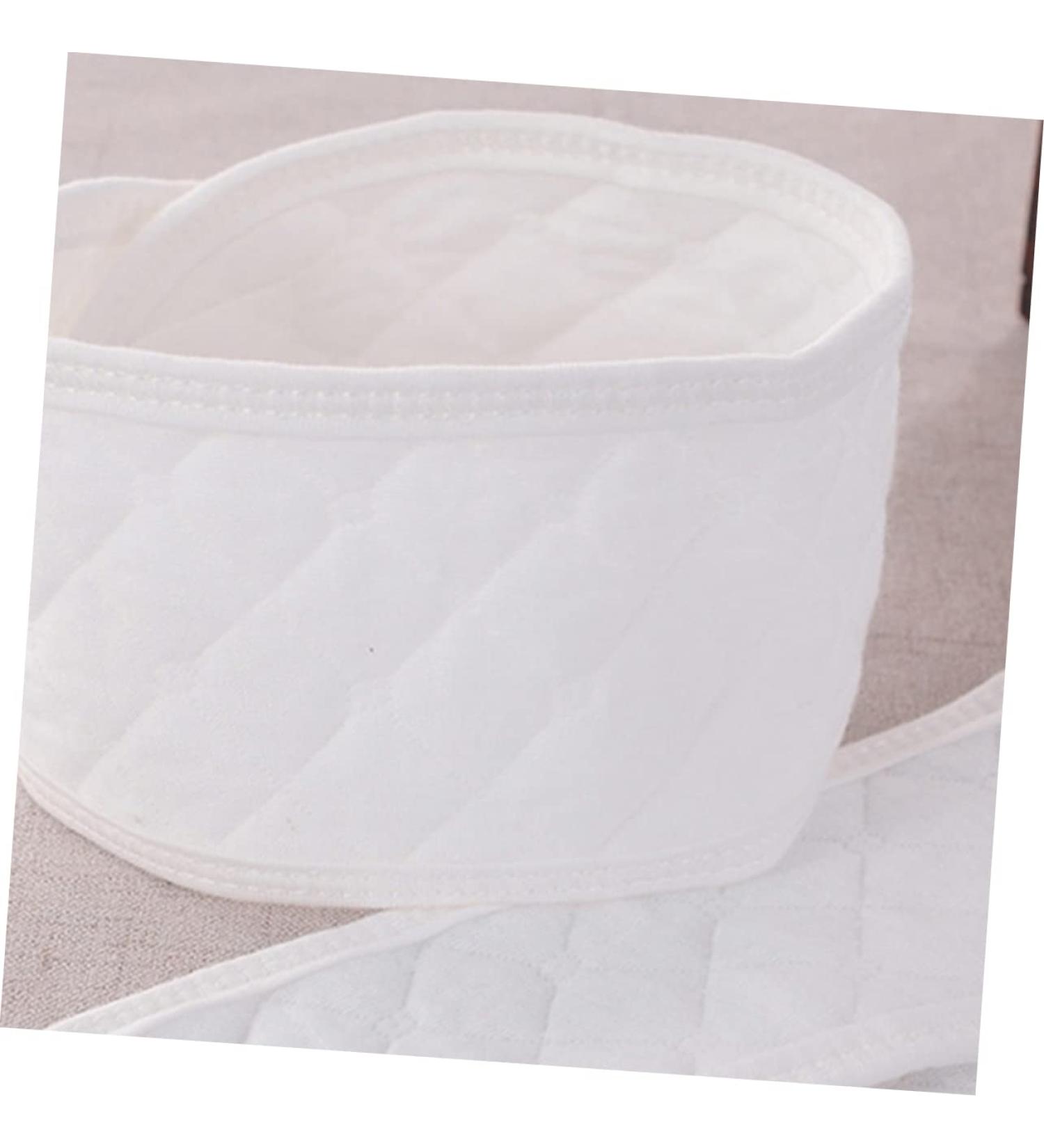 Healeved 4pcs Umbilical Cord Navel Belly Bands for Newborn Baby - Pure Cotton Belly Protector - White - 43X8CM - Buy Online on GoSupps.com