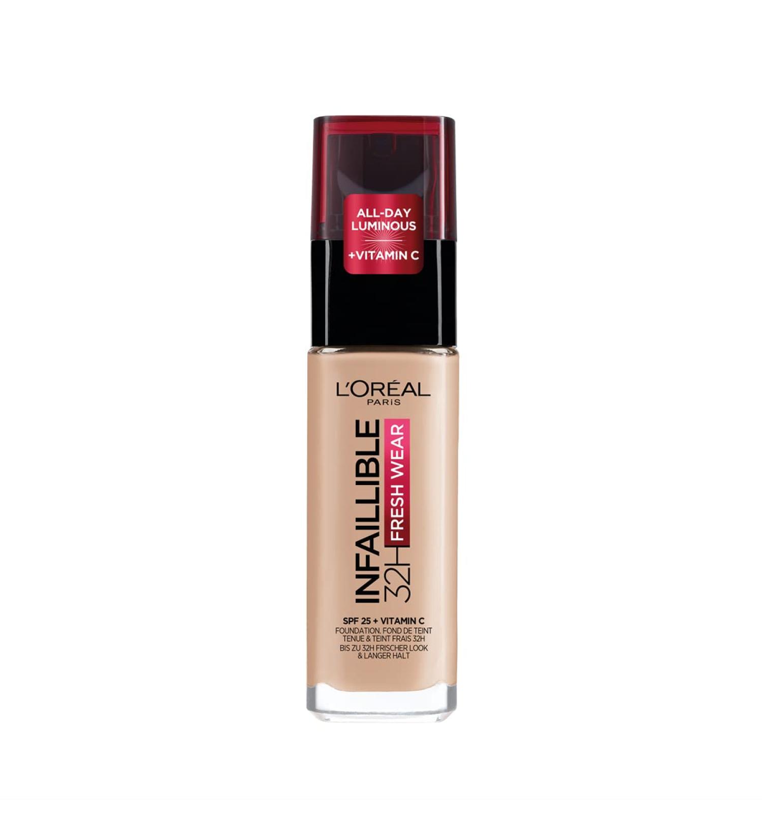 L'Or al Paris Infaillible 24h Fresh Wear Make-up No. 110 Rose Vanilla - High Opacity Long-Lasting Foundation 30 ml (1 Pack) | Shop Internationally - Buy Online on GoSupps.com