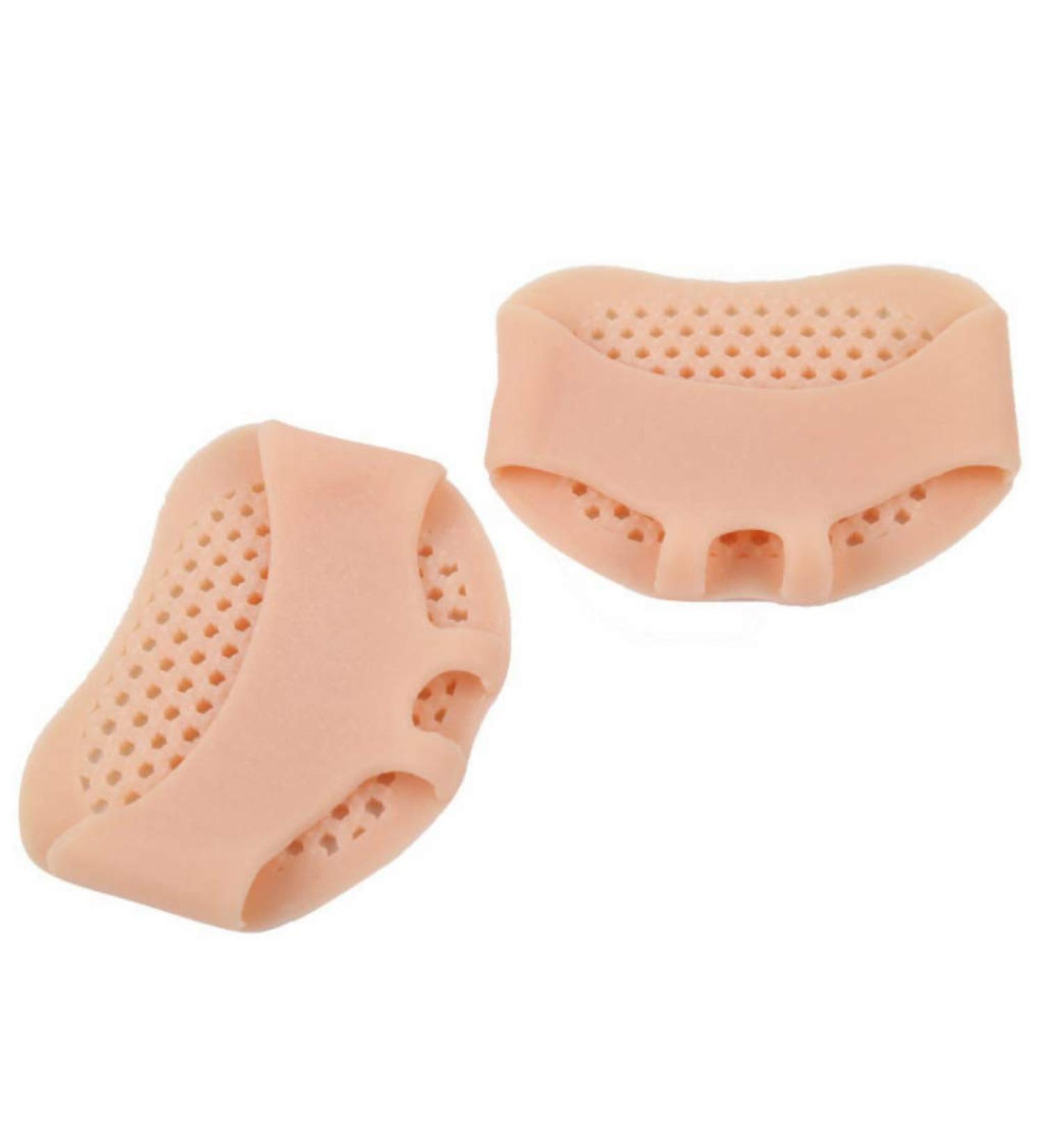 Silicone Honeycomb Forefoot Cushion - 5 Pairs of Soft Gel Breathable Foot Pads for Pain Relief - Skin Color Football Pads - Buy Online on GoSupps.com