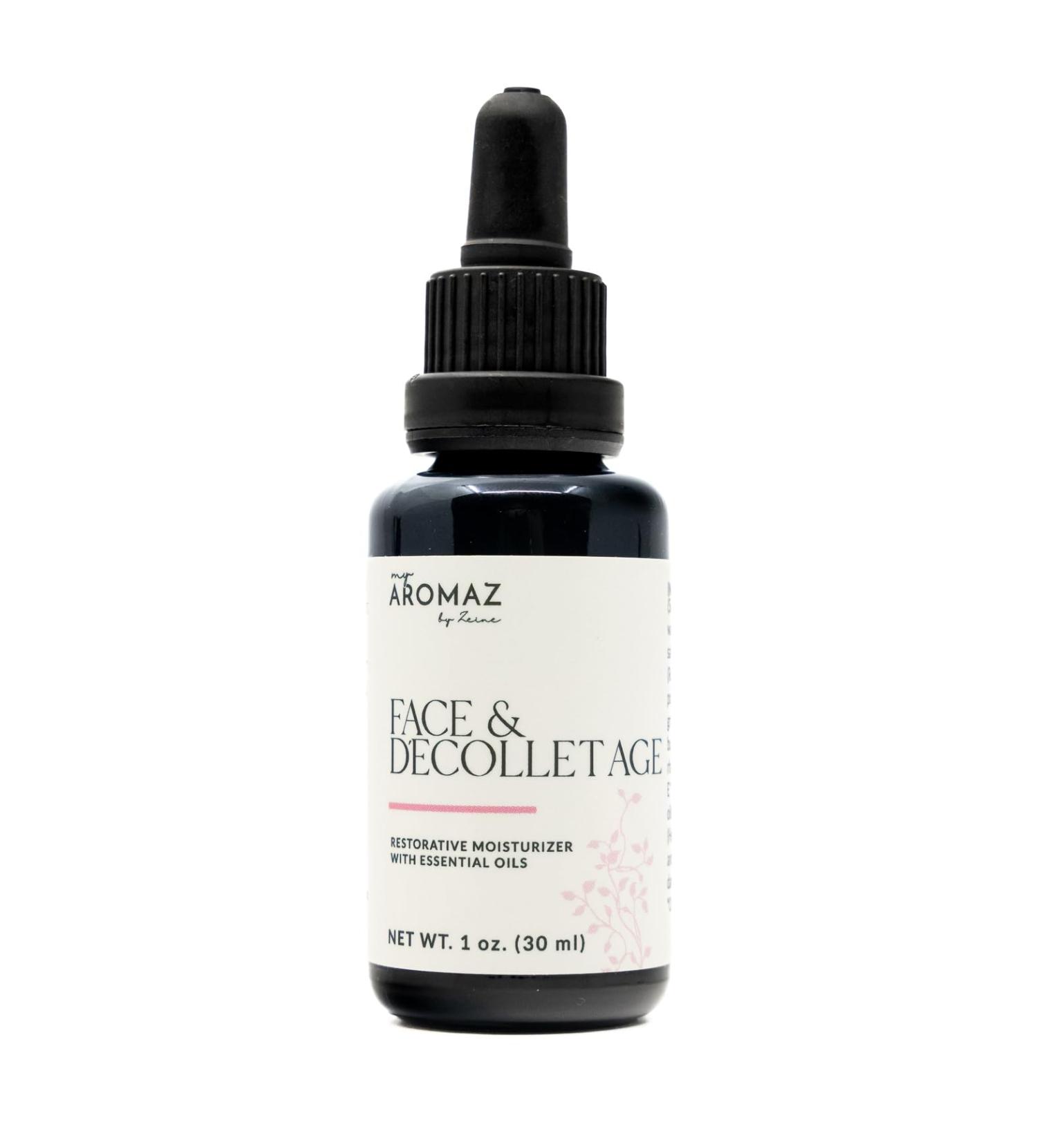 MY AROMAZ Face & Decolletage Oil | Natural Helichrysum & Rose Essential Oils | Reduces Fine Lines | Shop Internationally - Buy Online on GoSupps.com