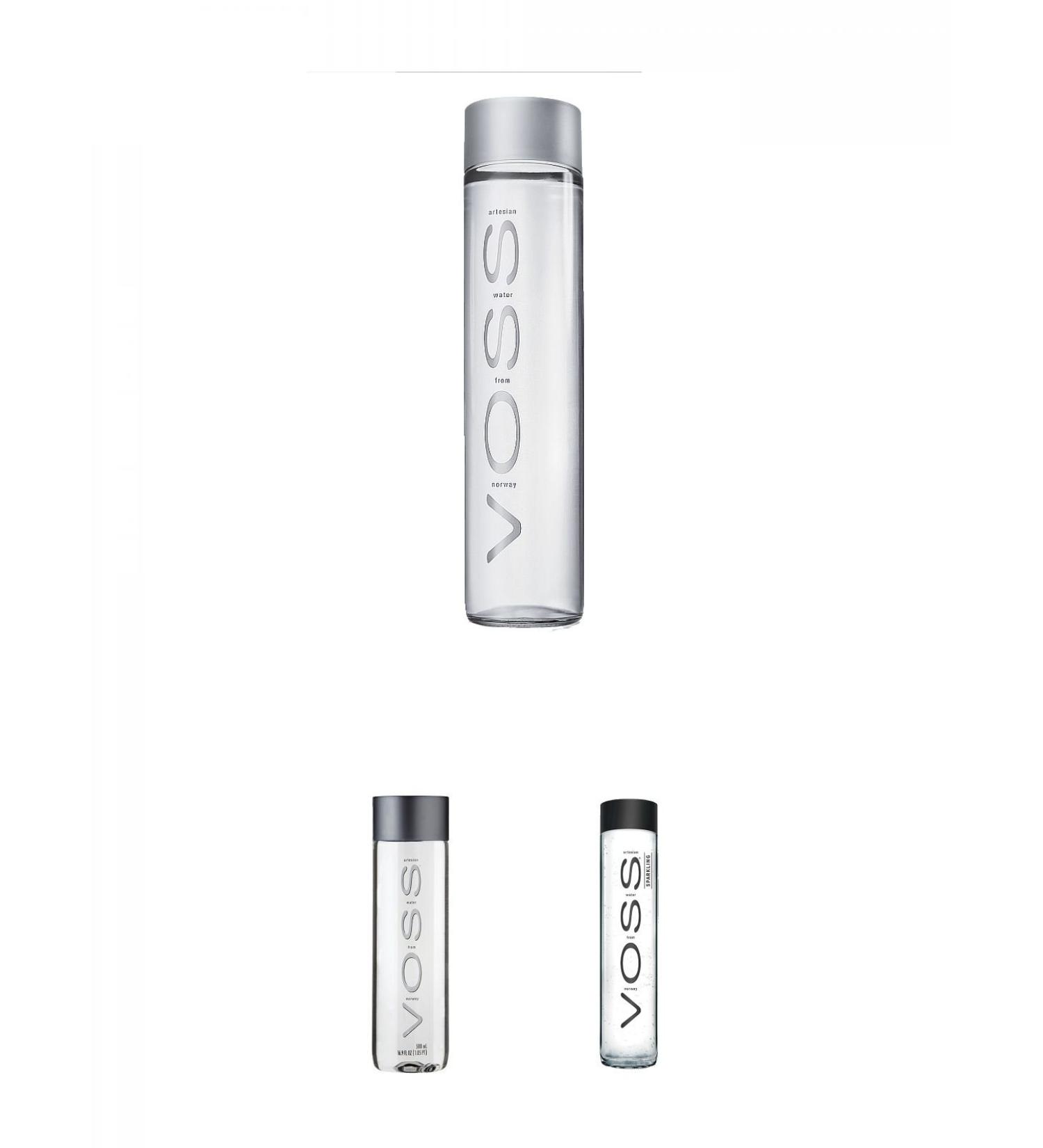Voss Artesian Still glacier water in glass bottle 0.8 liter + Voss Artesian Glacier Water from Norway 0.5 liter PET + VOSS Artesian Sparkling Glacier water in glass bottle 0.8 liters