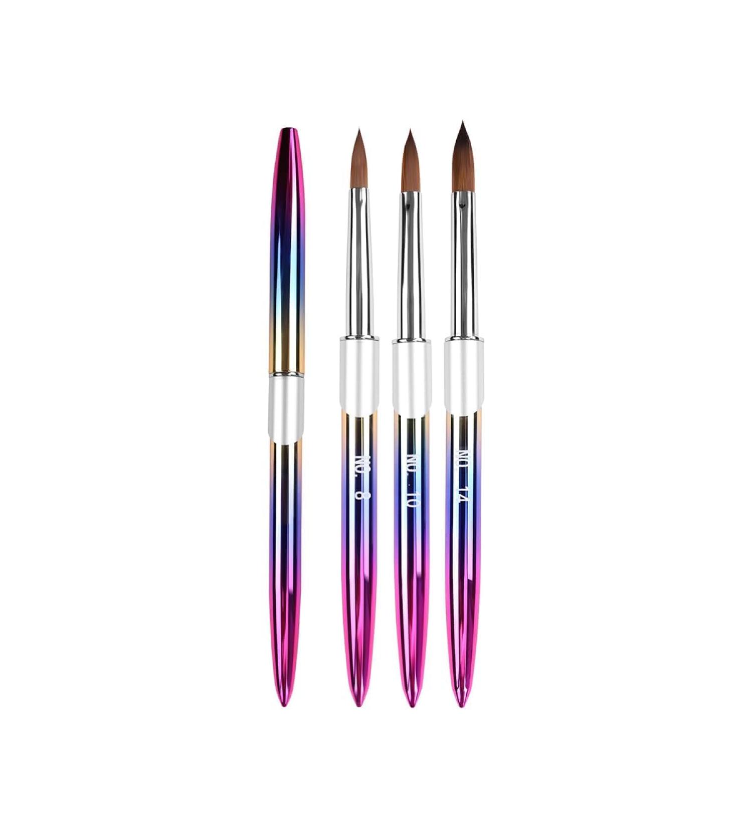 Buy Ledsuuei 3 PCS KOLINSKY Acrylic Nail Brush Set - High Quality for Acrylic Powder & Nail Art - Sizes 8 10 14 - International Shipping Available - Buy Online on GoSupps.com