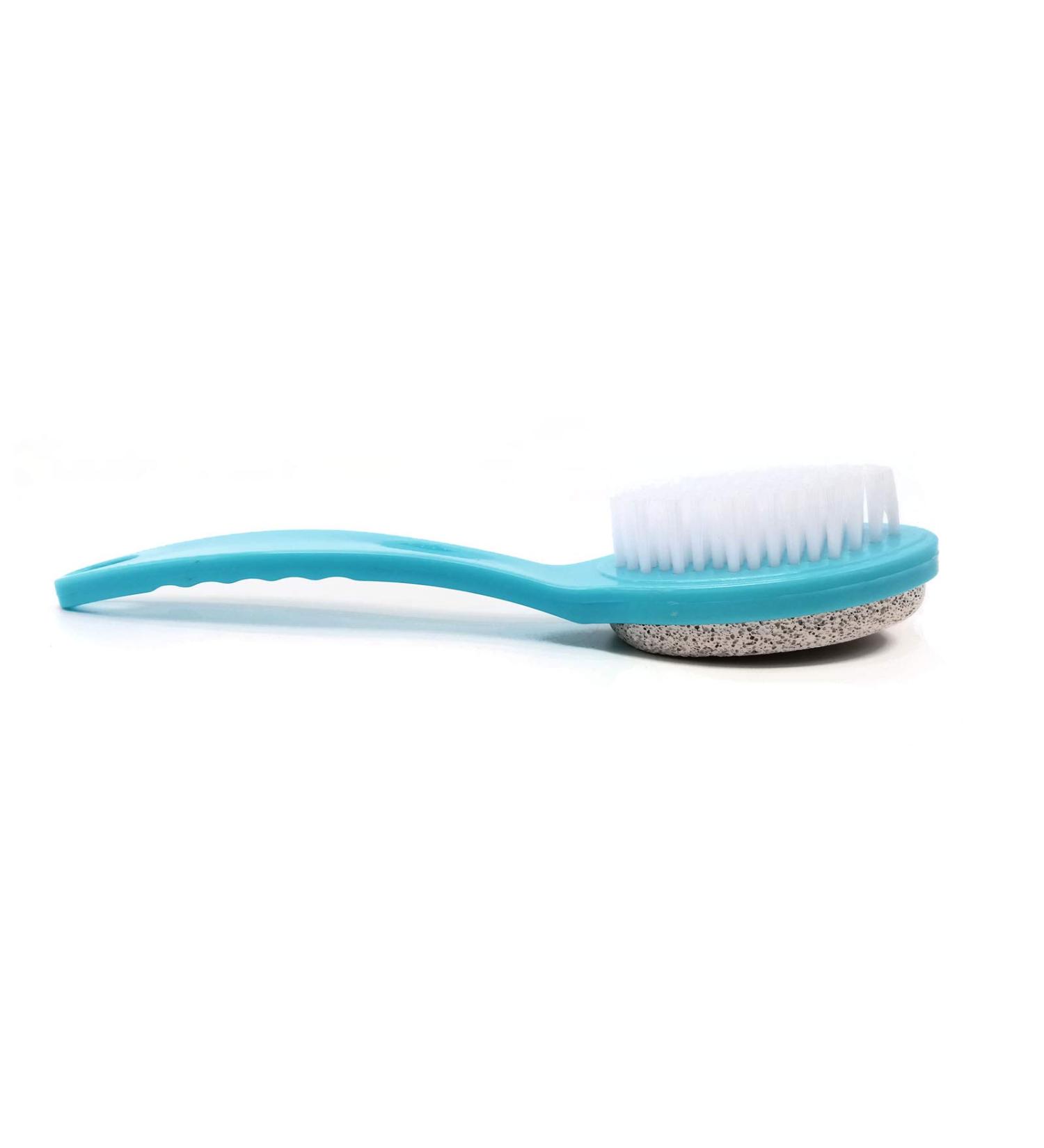 Foot Stone Brush Exfoliating Shower Scrubber with Pumice - Blue | 1 Count - Buy Online on GoSupps.com