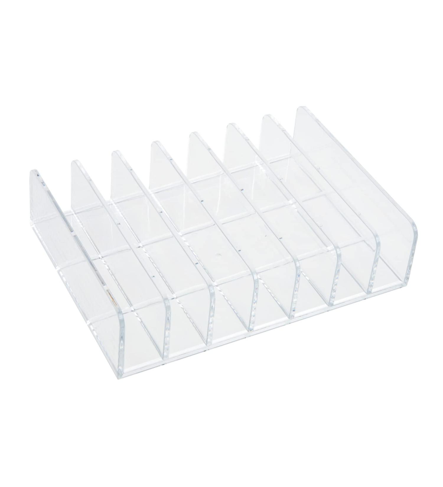 FRCOLOR Eyeshadow Organizer Makeup Holder With Compartments Transparent Makeup Organizer For Eyeshadow Powder Lipstick For Dressing Table Storage 17x125cm Transparent - Buy Online on GoSupps.com