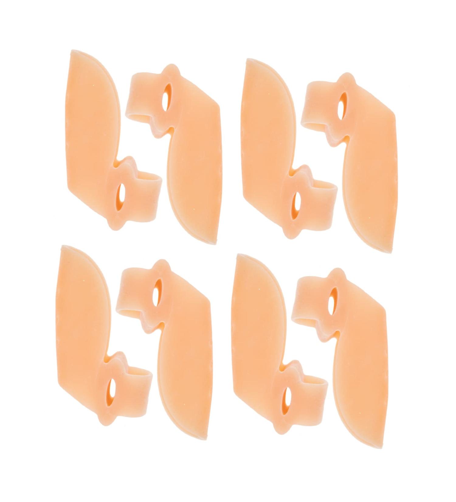 BESPORTBLE Silicone Toe Separator and Protector - 4 Pairs Skin Color - Toe Dividers for Big Toe Isolation - Bunion Toe Spacers and Straightener - Buy Online on GoSupps.com