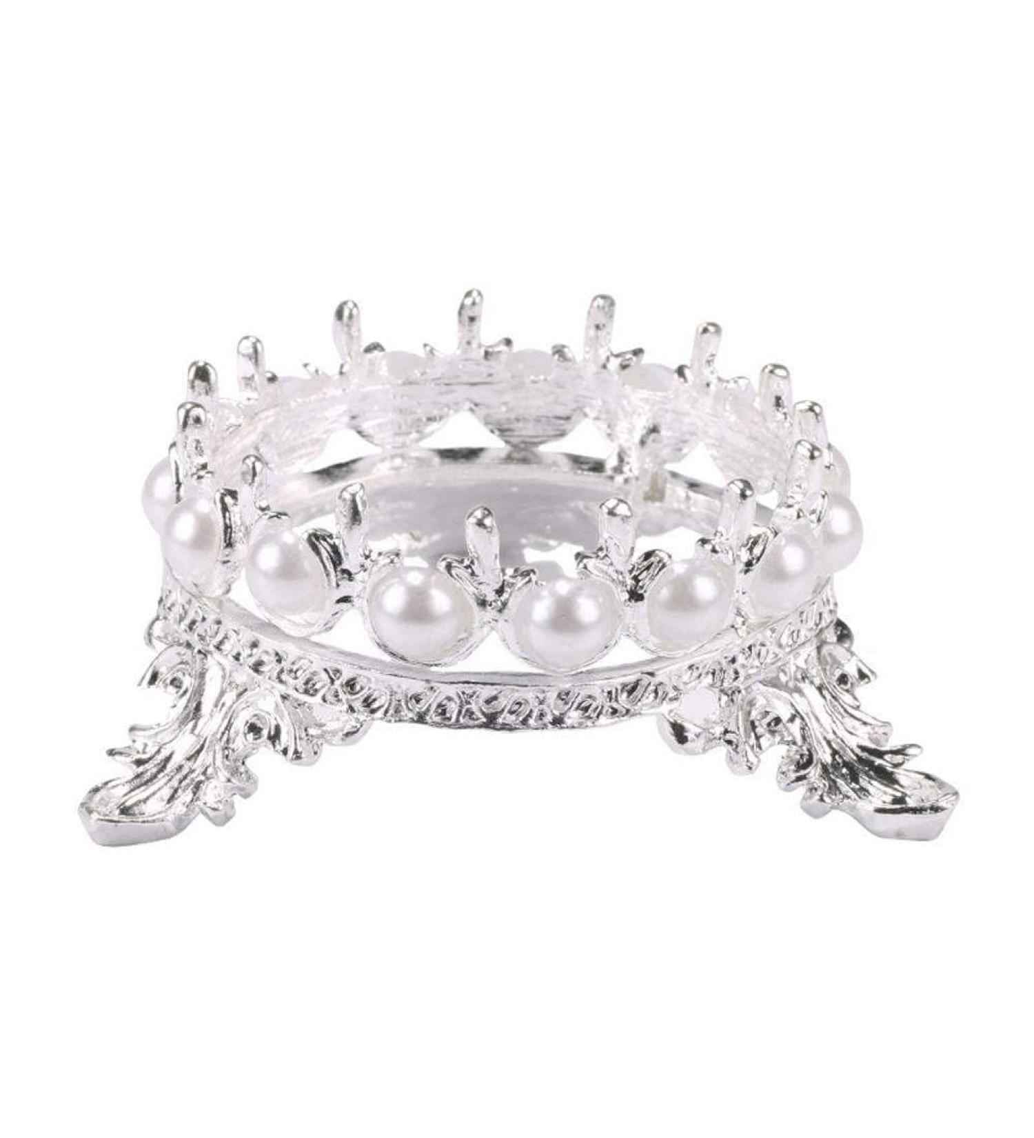 Brush Stand Organizer Exquisite Crown Pearl Creative Portable Makeup Brushes Nail Art Painting Pen Holder Manicure Nail Art Tool SilverFashion Processed - Buy Online on GoSupps.com