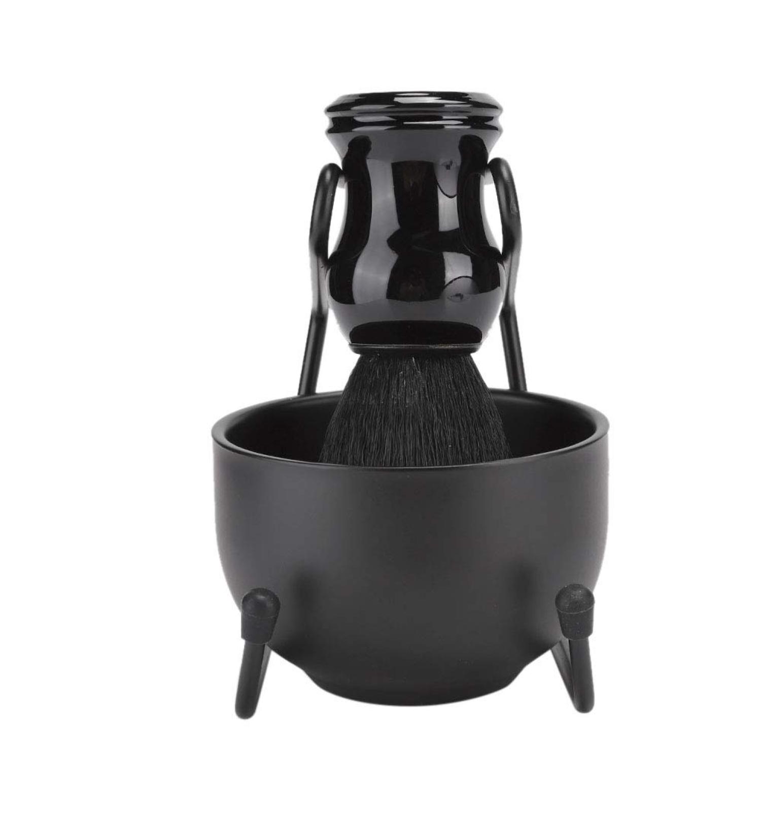 3 Piece Professional Men Beard Shaving Set - Tool Stand Hair Brush & Bowl - International Shipping - Buy Online on GoSupps.com