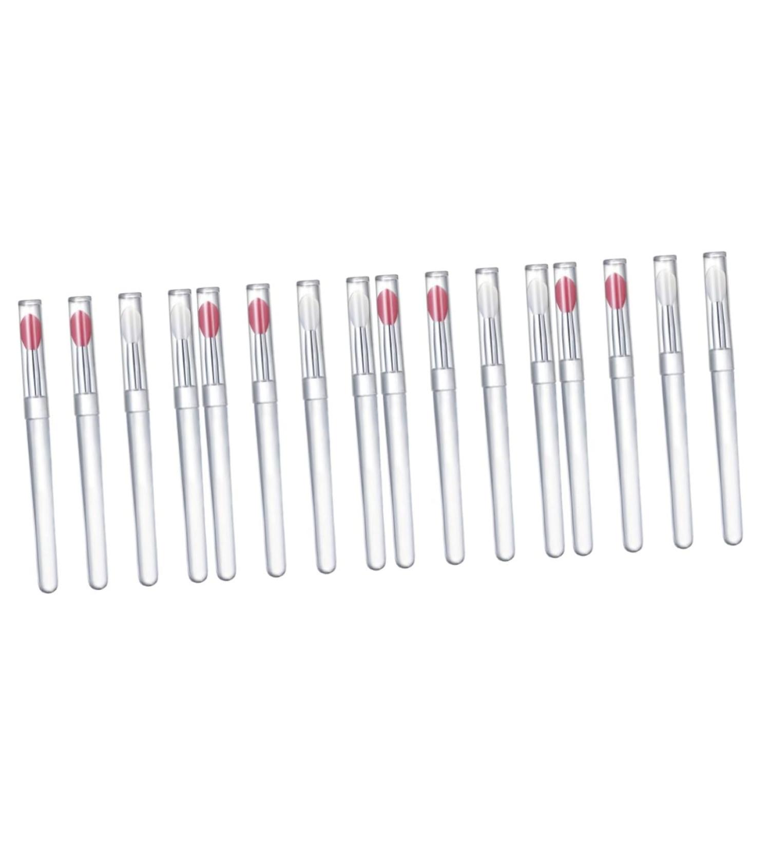 Mipcase 16 Pcs Silicone Lip Brush Set - Portable Lip Makeup Tool with Lid for Perfect Lipstick Application - Buy Online on GoSupps.com