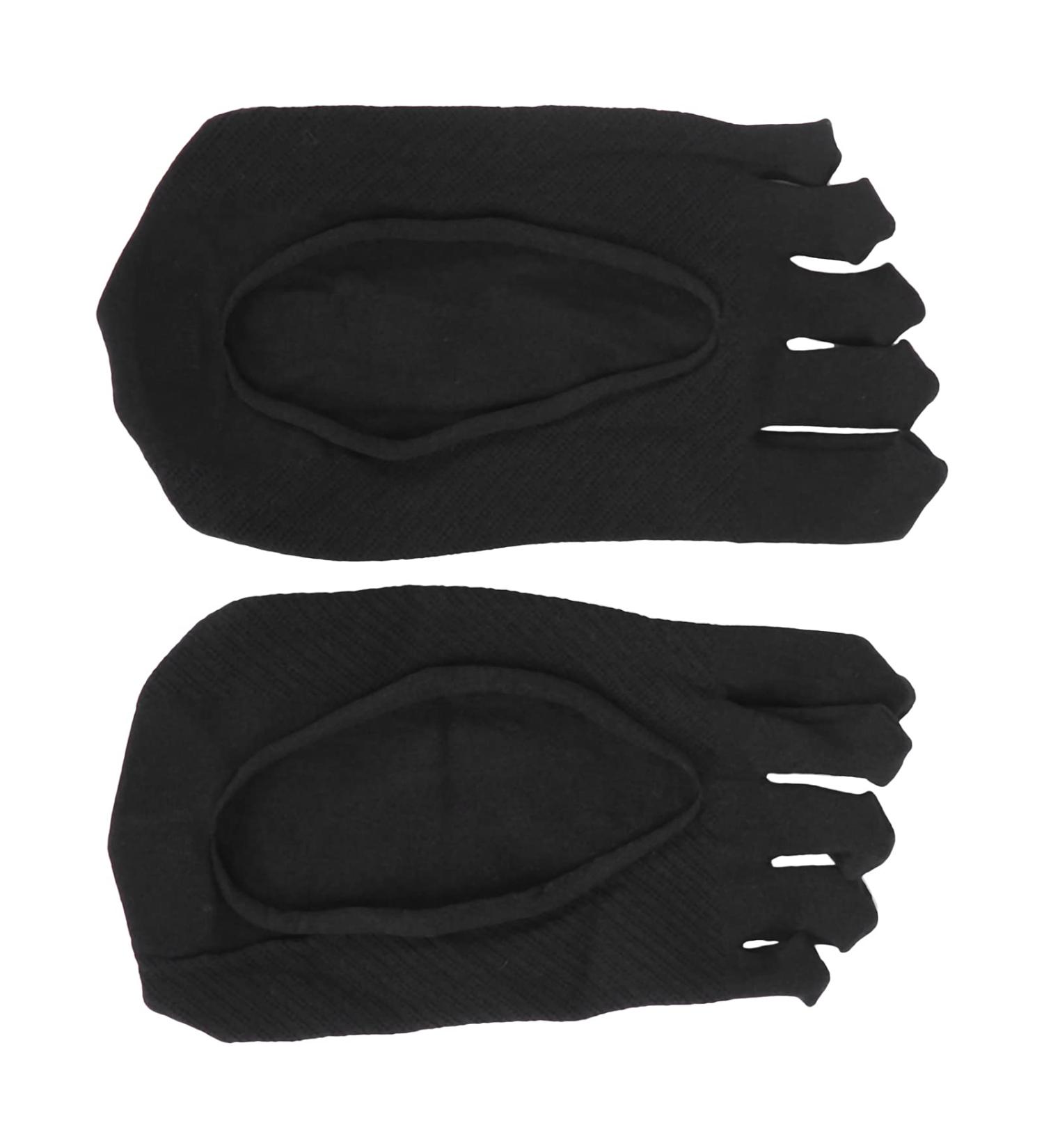 Toe Socks for Women Low Cut Polyester Socks to Absorb Sweat black - Buy Online on GoSupps.com