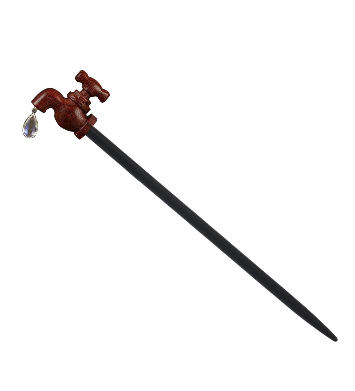 Wood Hair Stick | New Chinese Hair Pins with Faucet Design Exquisite Chinese Hair Accessories Retro Sandalwood Hair Stick for Women & Girls With Long Hair - Buy Online on GoSupps.com