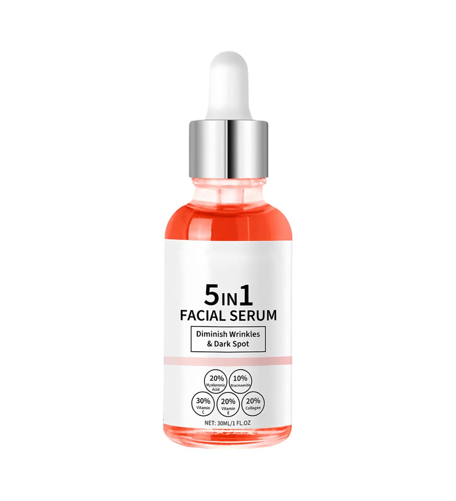  laxreheye Brightening Face Serum 30ml Nourishing Liquid Drops 5-in-1 - Moisturizing Face Oil | for Use at Home While Traveling at Work Morning and Evening Routine and After - Buy Online on GoSupps.com