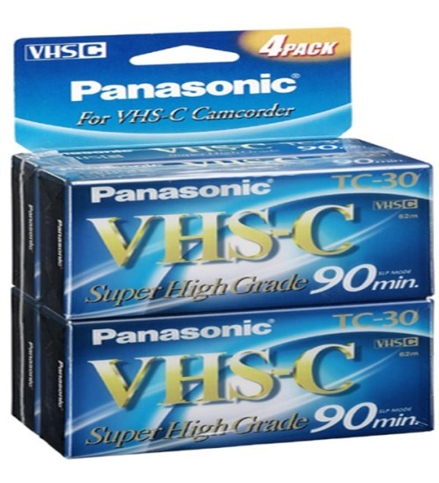 Super High-Grade VHS-c Videocassette 4 Pack