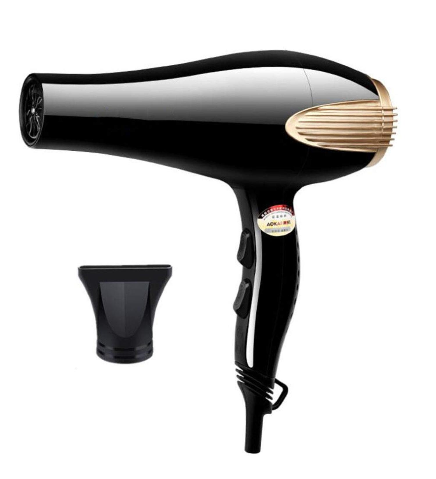 Hair Dryer Professional Ionic Hairdryer 2000W Salon Fast Blow Dryers 3 Heat 2 Speed Settings Low Noise Fast Drying Powerful AC Motor with Hair Nozzle for Home and Salon Men and Women Gold Small Gift - Buy Online on GoSupps.com