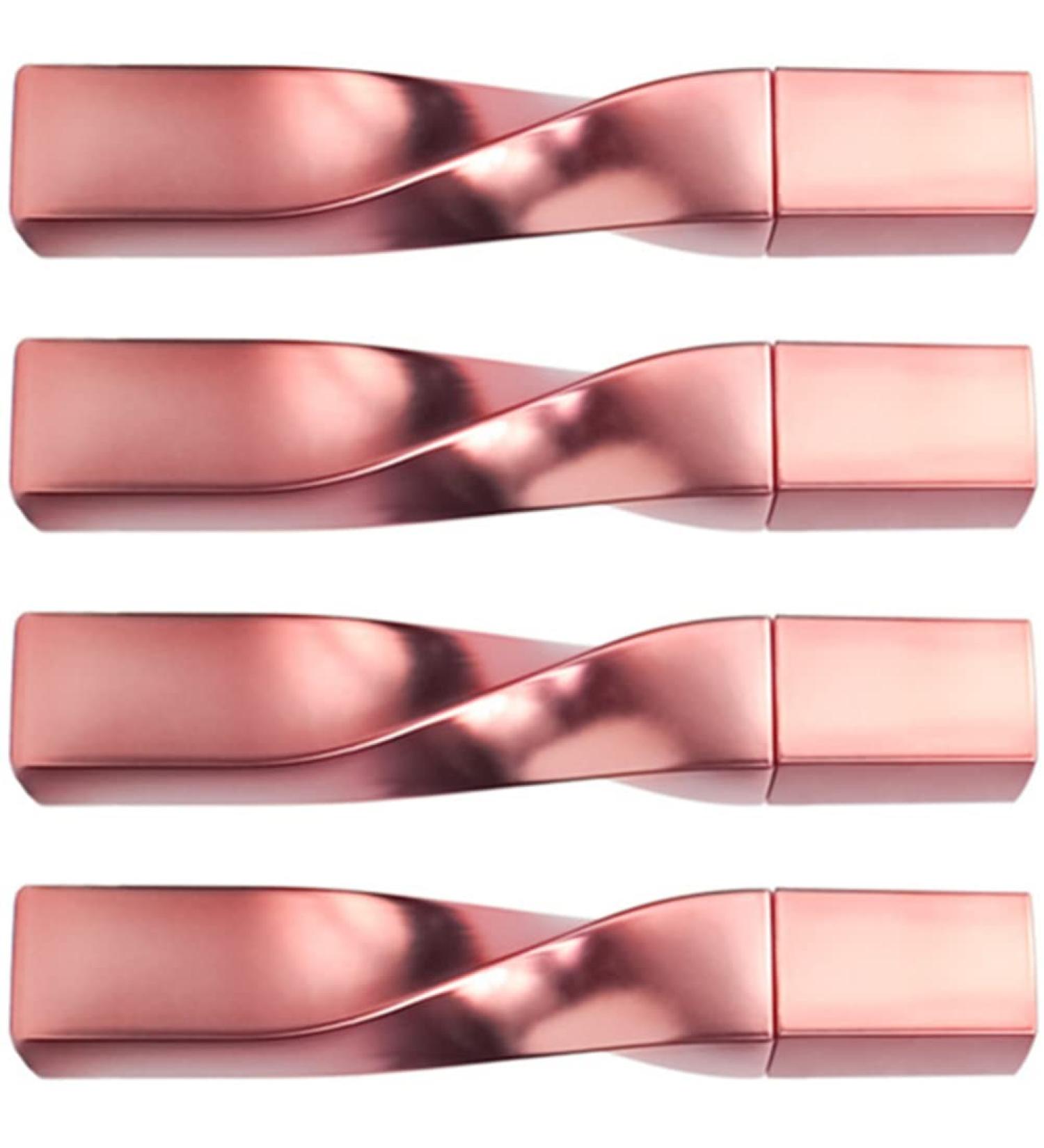KALLORY 4pcs Eyelash Brush Empty Tube Lash Applicator Mascara Tube Plastic Bulk To Rotate Lipstick Tube Rose Gold - Buy Online on GoSupps.com