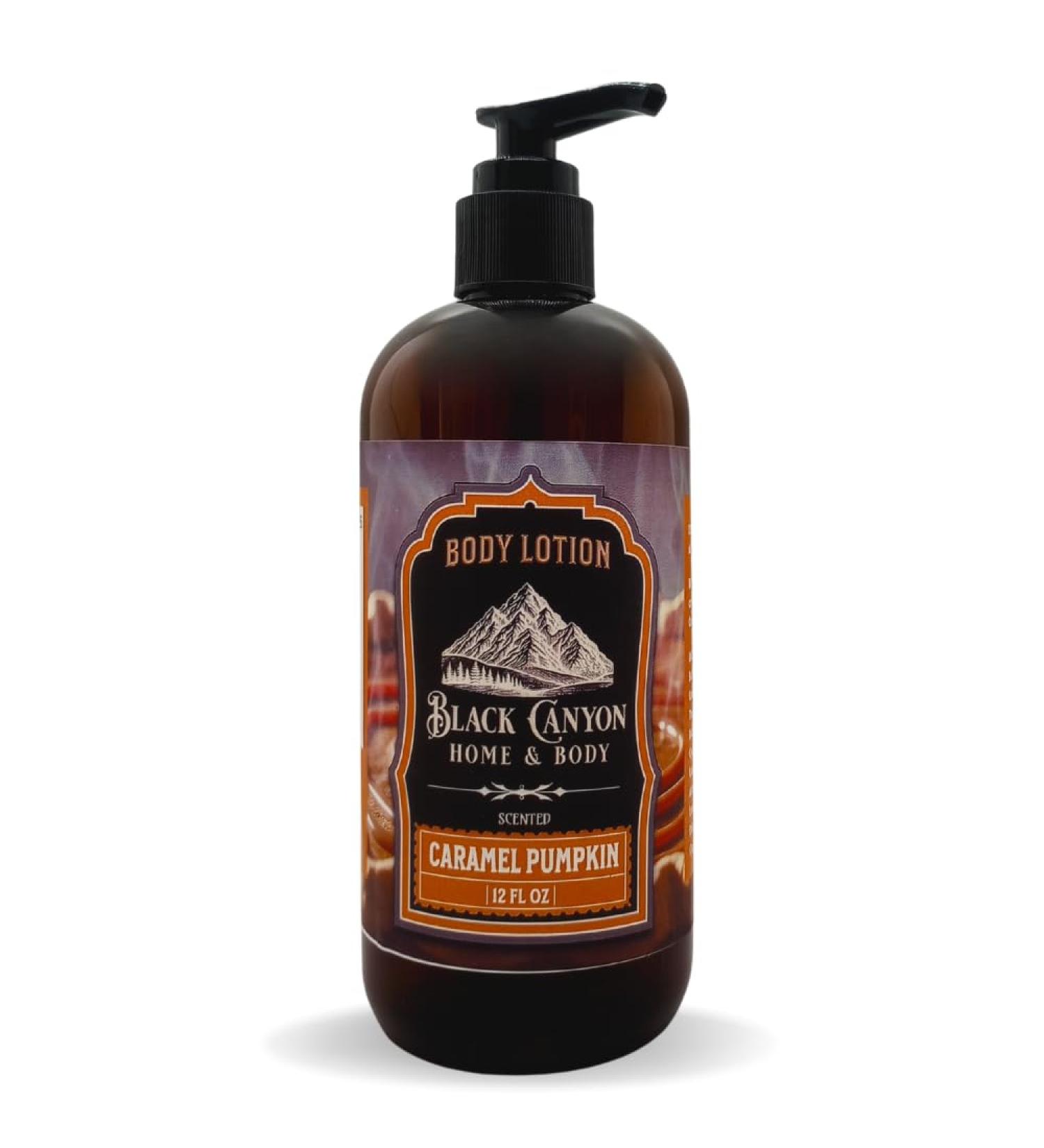 Black Canyon Caramel Pumpkin Scented Body Lotion with Lanolin and Jojoba Oil 12 Oz - Buy Online on GoSupps.com