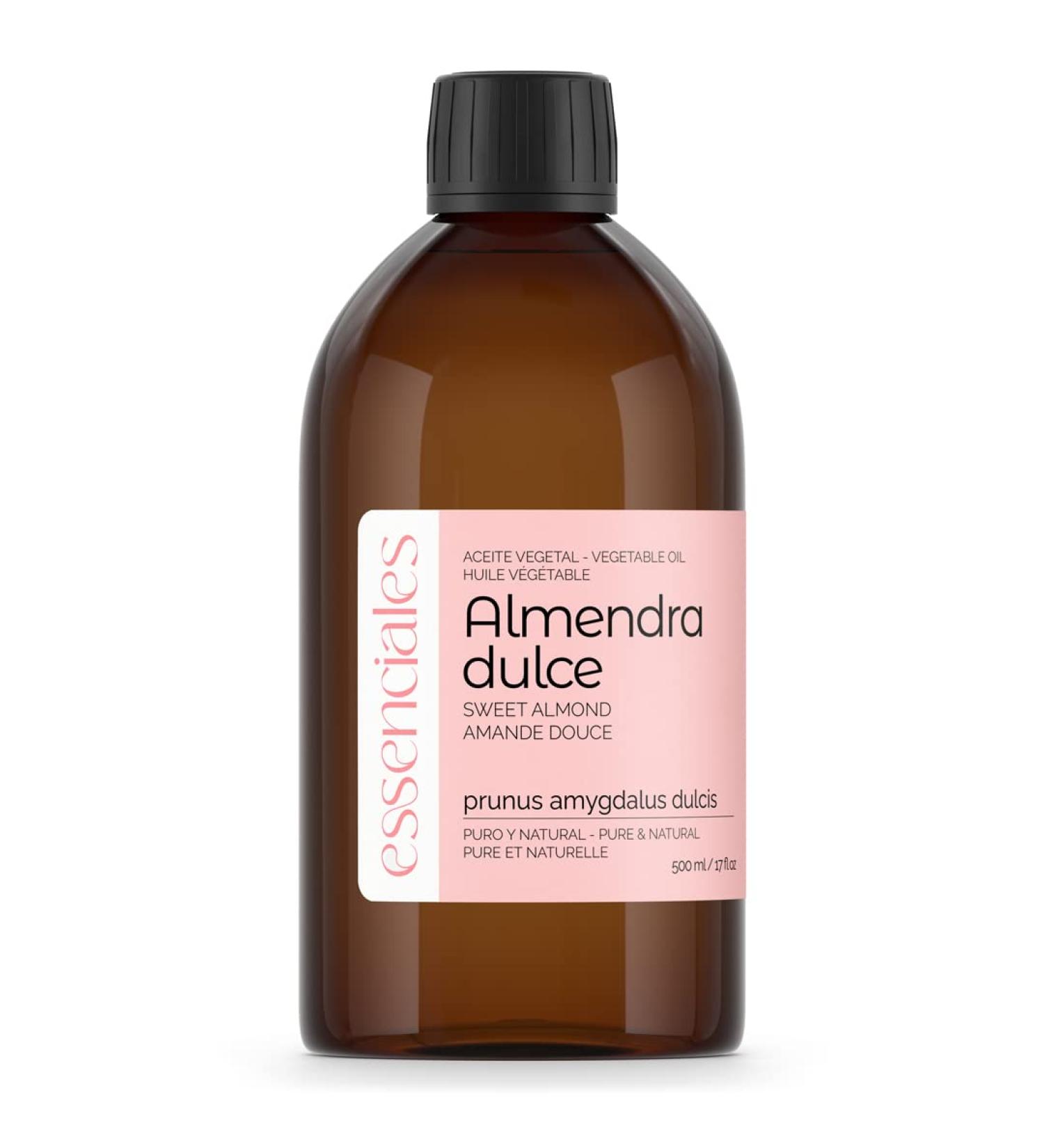  Essenciales Essenciales - Sweet Almond (Prunus amygdalus) Vegetable Oil 500 ml | 100% Pure and Natural - First Cold Pressed - Buy Online on GoSupps.com
