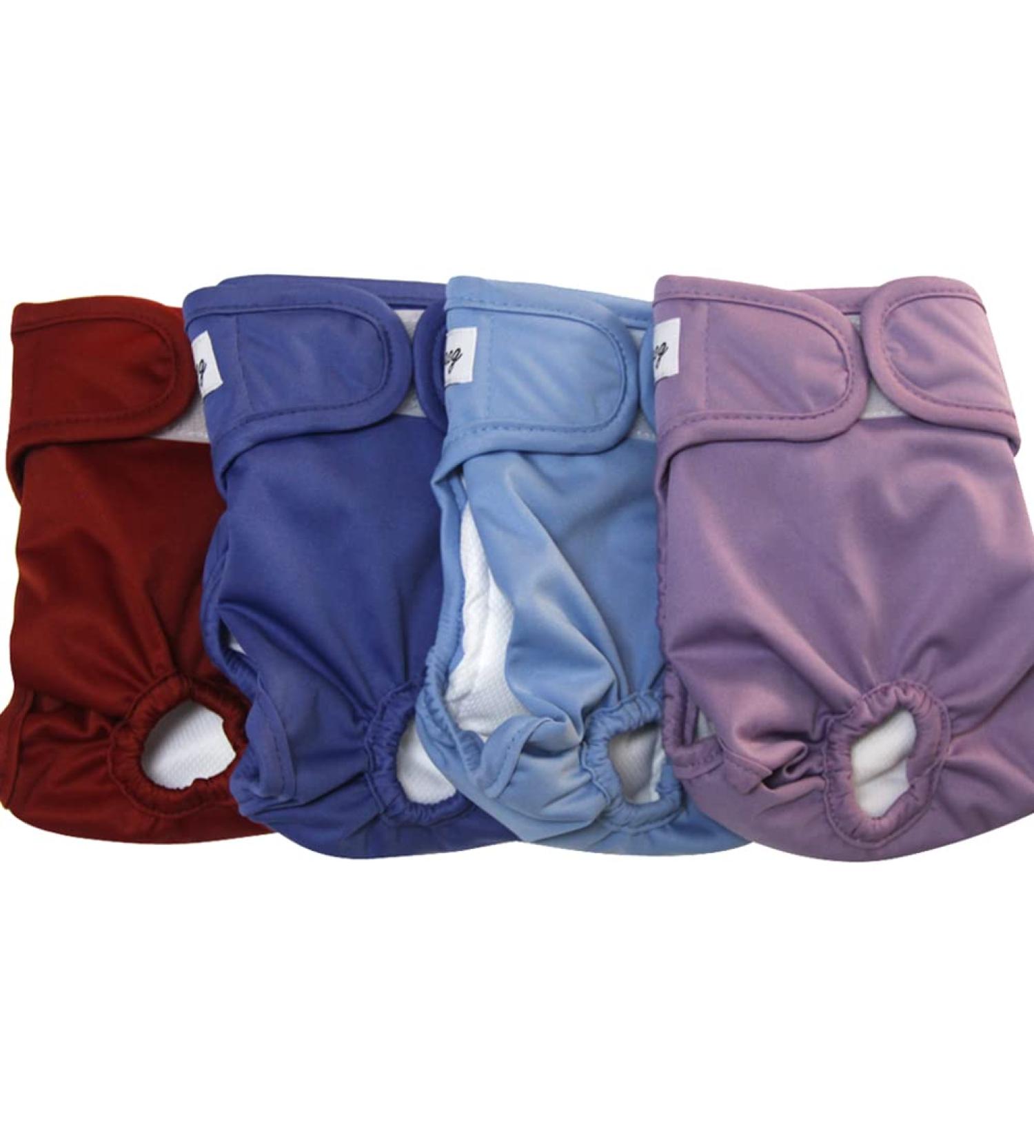 JoyDaog Reusable Dog Diapers for Female Large Dogs - XL Size 4 Pack in Solid Colors - Buy Online on GoSupps.com