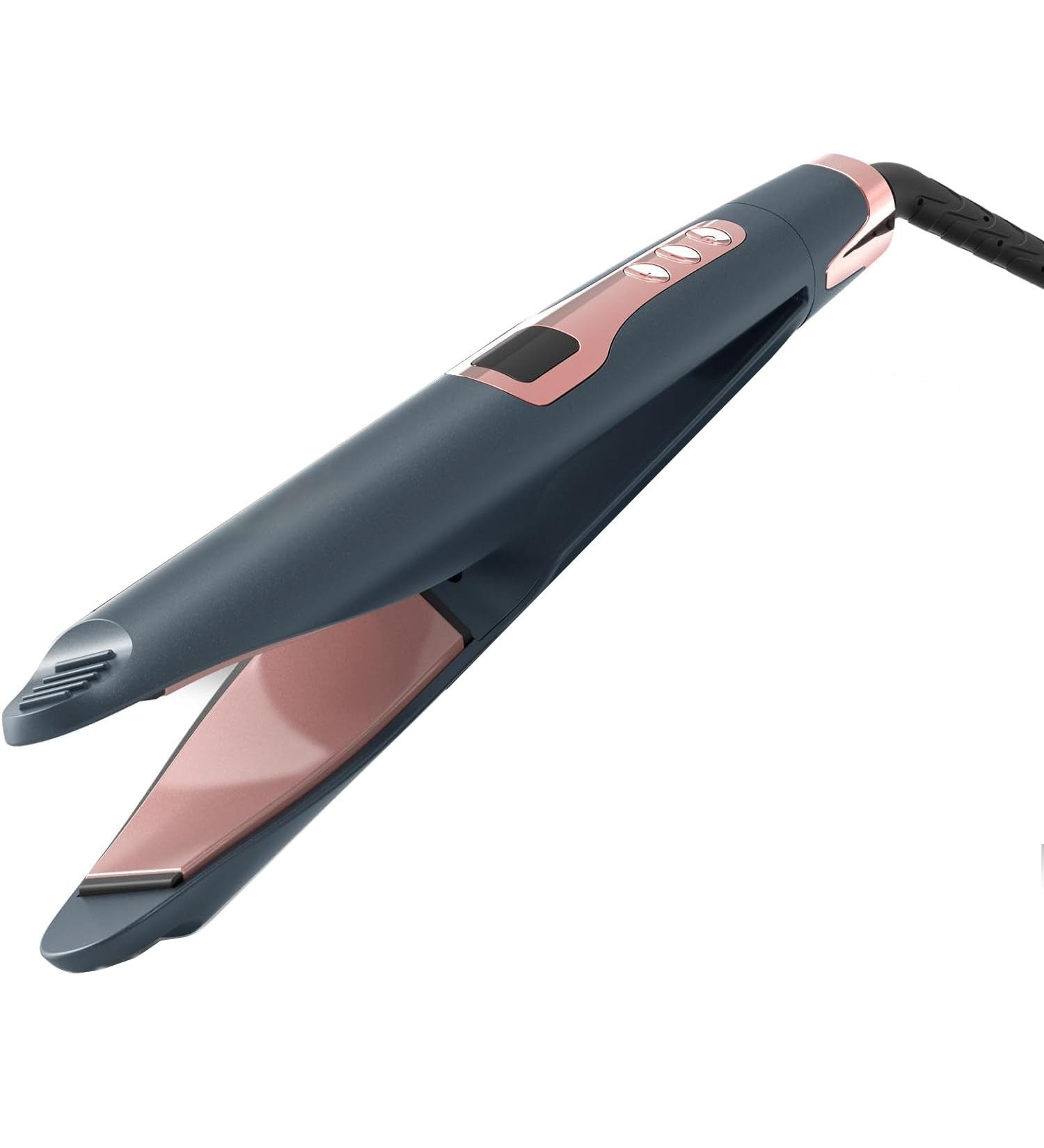 Dual Voltage 2 in 1 Hair Straightener & Curler - Adjustable Temp Flat Iron for All Hair Types | International Shipping - Buy Online on GoSupps.com