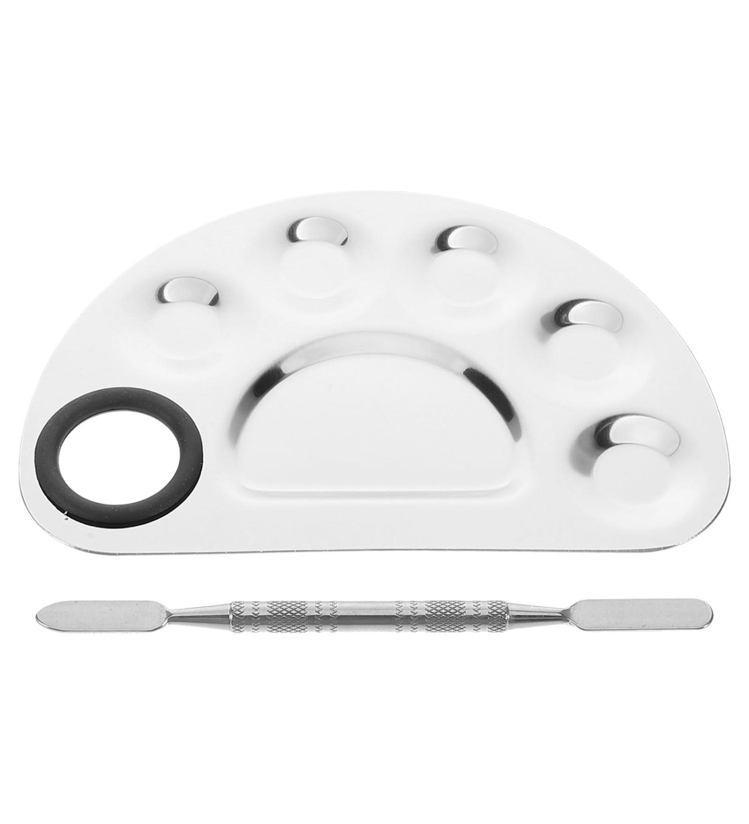 Gatuida Palette de Maquillage en Acier Inoxydable Spatule M tallique L g re et Portable pour M lange Pr cis du Fond de Teint et Nail Art Outil Professionnel pour Usage Maison et - Buy Online on GoSupps.com