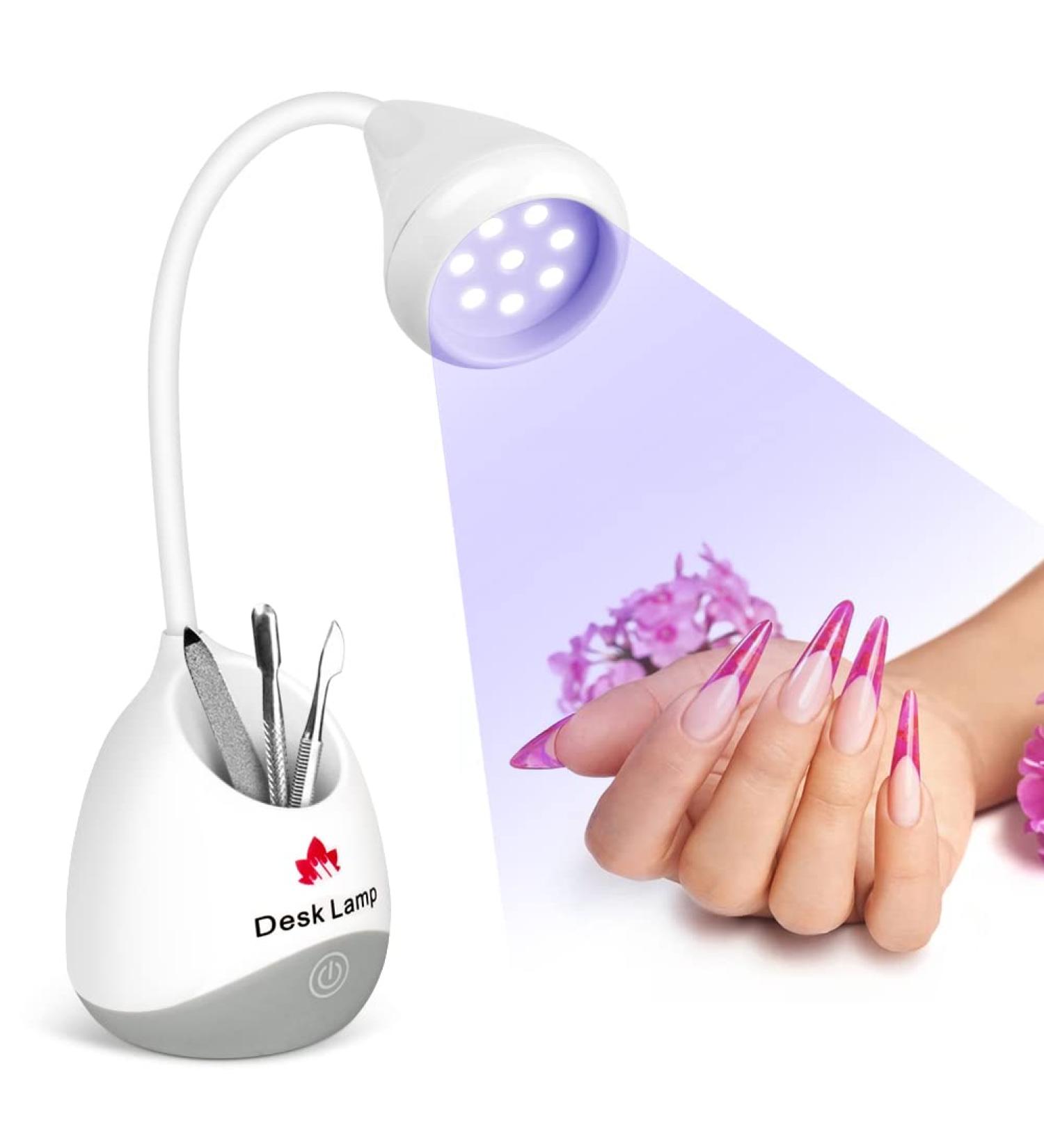 36W Gooseneck LED UV Nail Lamp for Gel Nails - Portable Hands-Free Mini Dryer for Salon-Quality Manicures - Travel-Friendly Nail Art Accessories - Buy Online on GoSupps.com