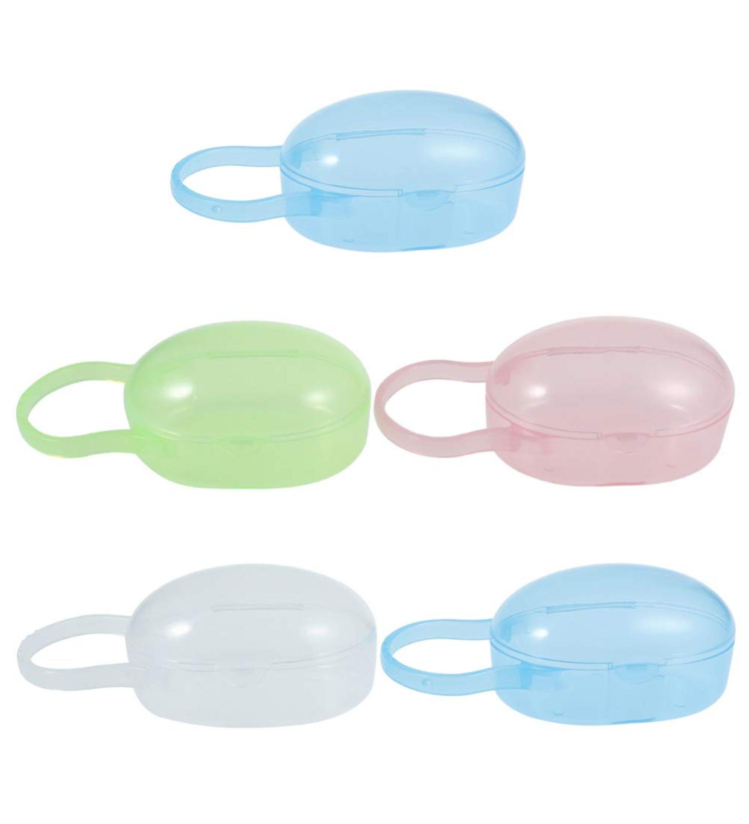 EXCEART 5pcs Baby Pacifier Case with Clip - Dustproof & Travel-Friendly for Newborns - Random Colors - Buy Online on GoSupps.com