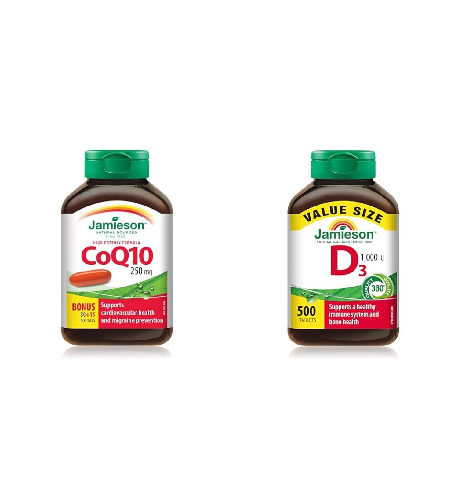 CoQ10 250 mg Extra Strength - Coenzyme Q10 Non-GMO Gluten-Free & Vitamin D 1 000IU 500 Tablets - Buy Online on GoSupps.com