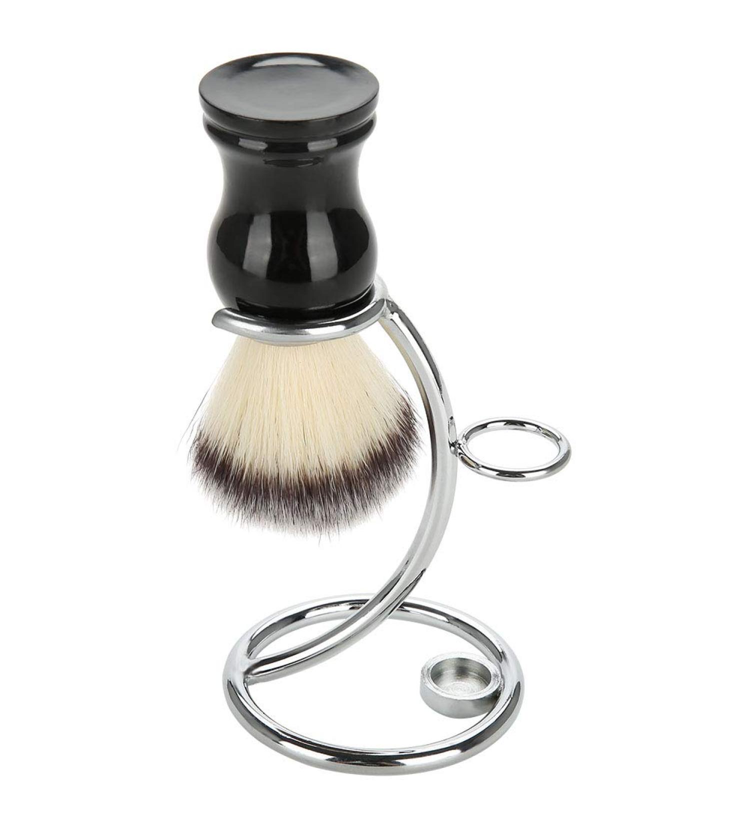 2 in 1 Portable Shaving Stand & Brush Kit - Men's Shaving Tool for Clutter-Free Grooming | International Shipping Available - Buy Online on GoSupps.com