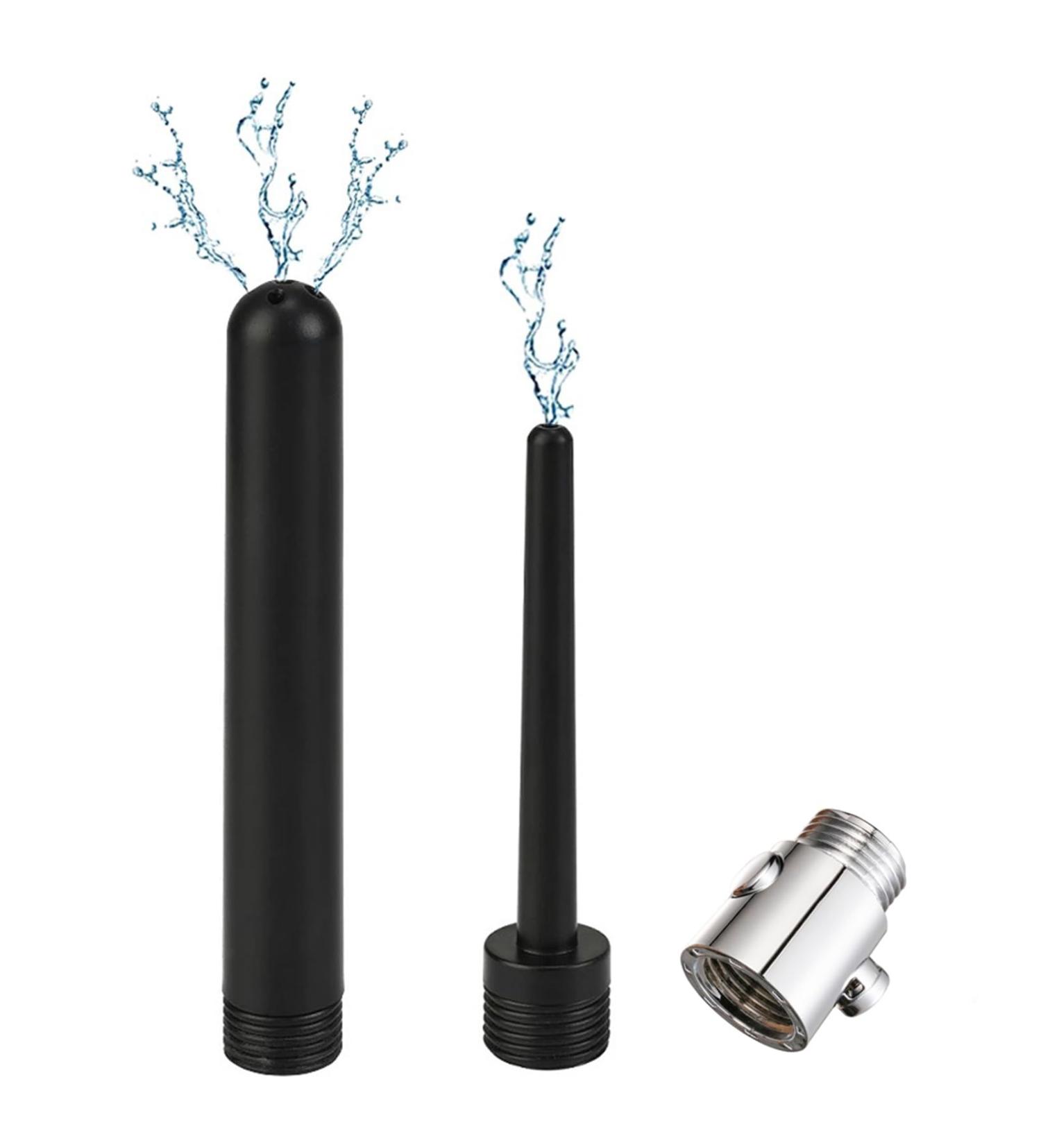 Axcroo 2-Piece Analdusche Set | Vaginal & Anal Rinse Nozzle for Intimate Shower & Cleaning - Enema Syringe for Men & Women - Buy Online on GoSupps.com