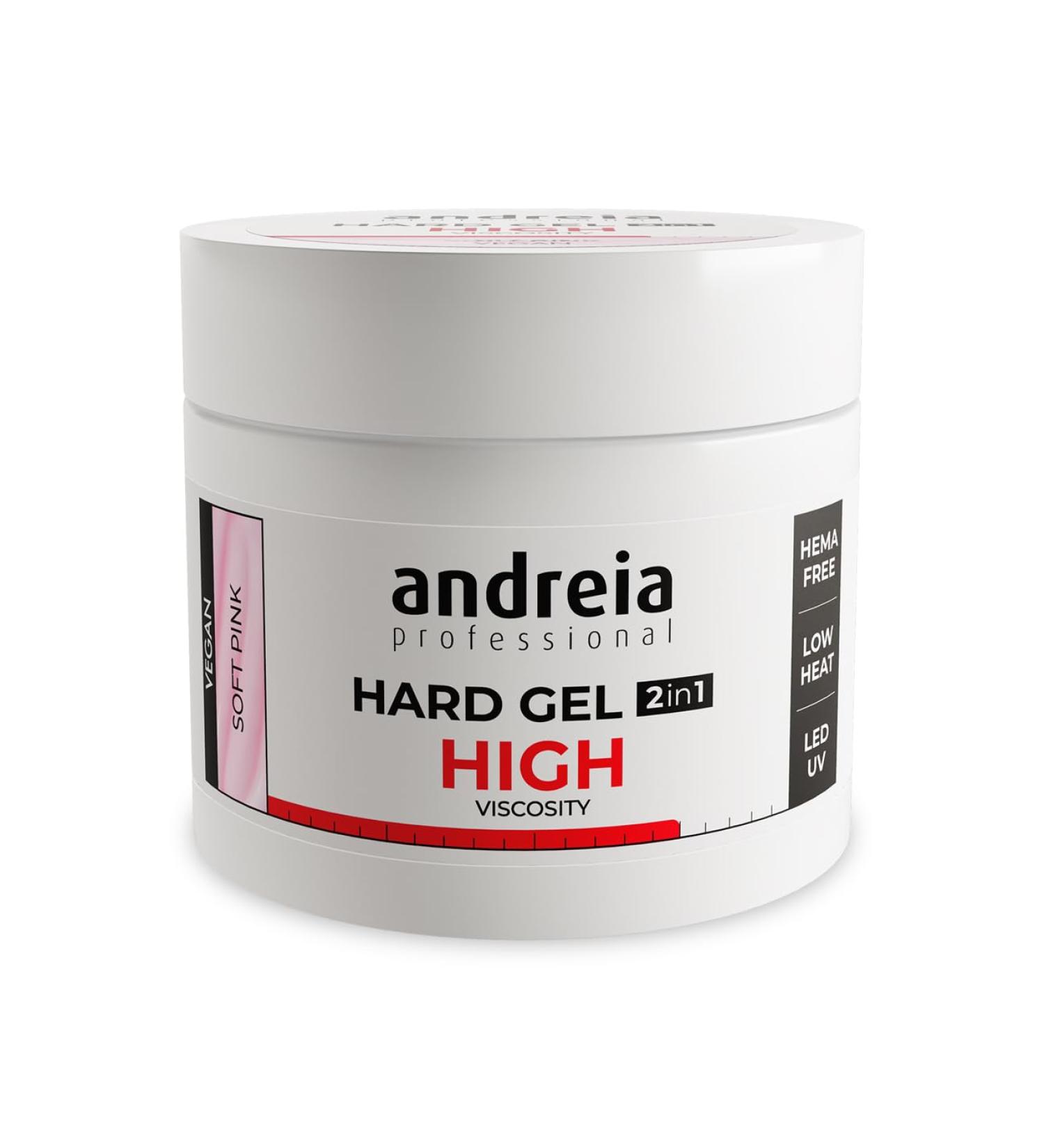  Andreia Andreia Nail Builder Gel - Professional UV & LED Biphasic Gel for Strengthening Nails or Extensions - High Viscosity Formula - Soft Pink Color 200g - Buy Online on GoSupps.com