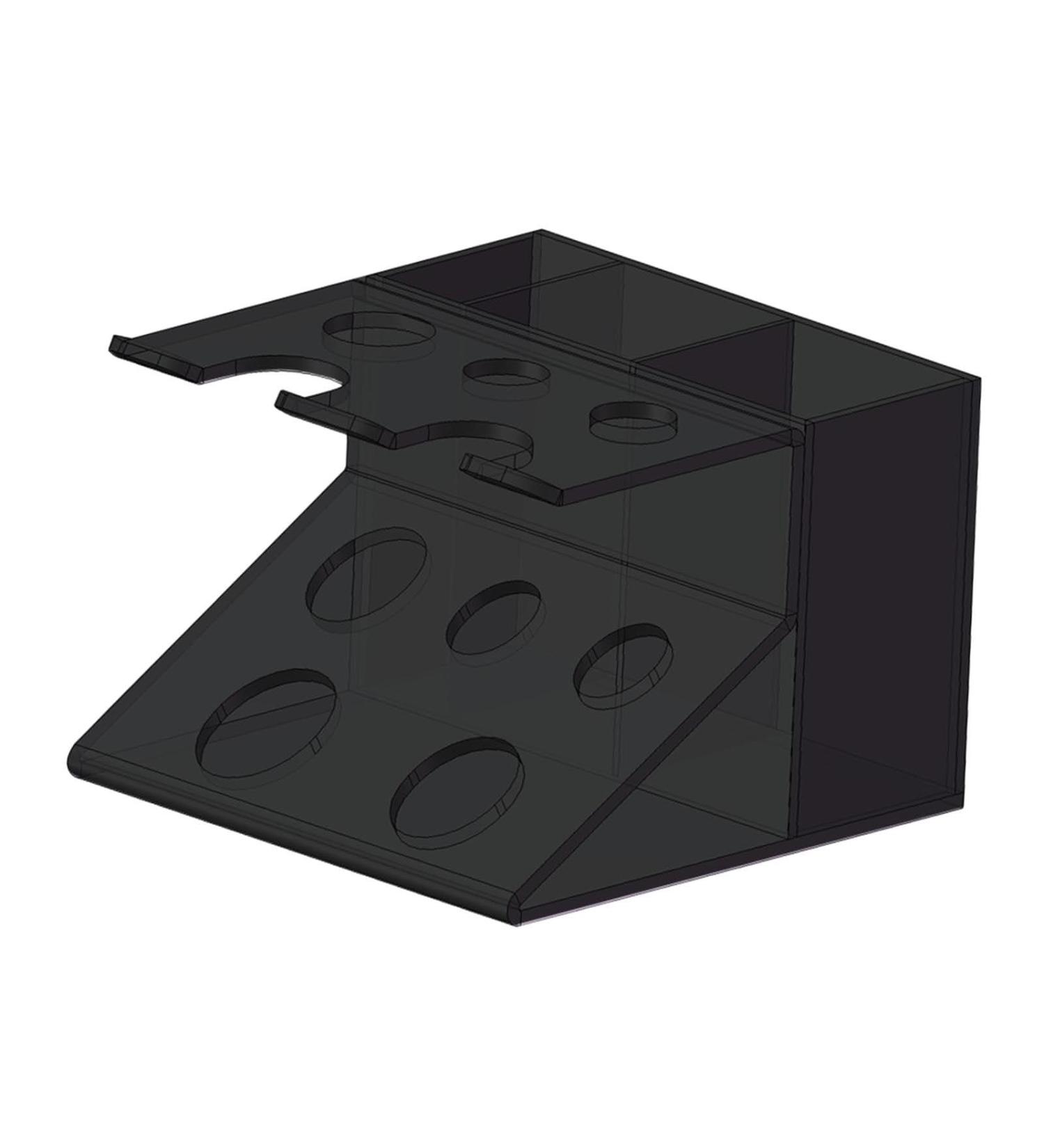 Baoblaze Shaver Holder & Toothpaste Organizer - Multifunctional Makeup Storage Box & Electric Toothbrush Stand in Black for Bedroom - Buy Online on GoSupps.com