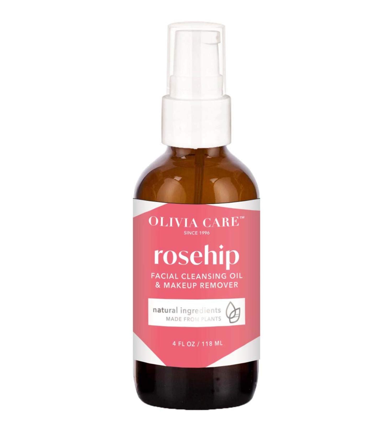 Olivia Care Rosehip Facial Cleansing Oil & Make-up Remover All Natural Anti-inflammatory Hydrating & Soothing - 4 FL OZ - Shop Internationally - Buy Online on GoSupps.com